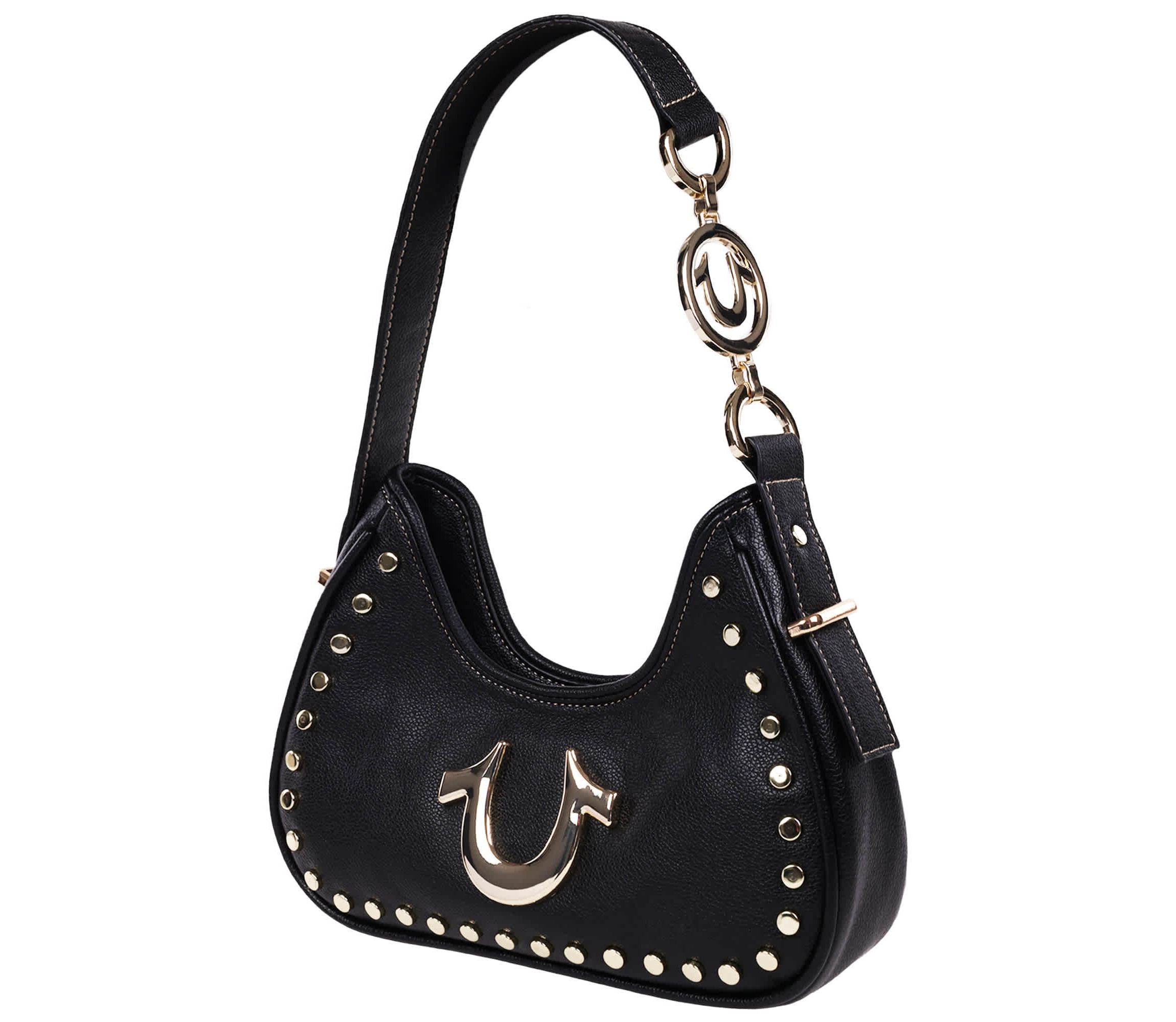 True Religion Studded Pebble Hobo Bag