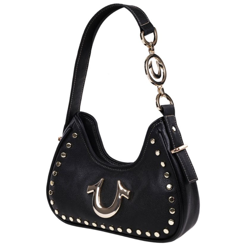True Religion Studded Pebble Hobo Bag