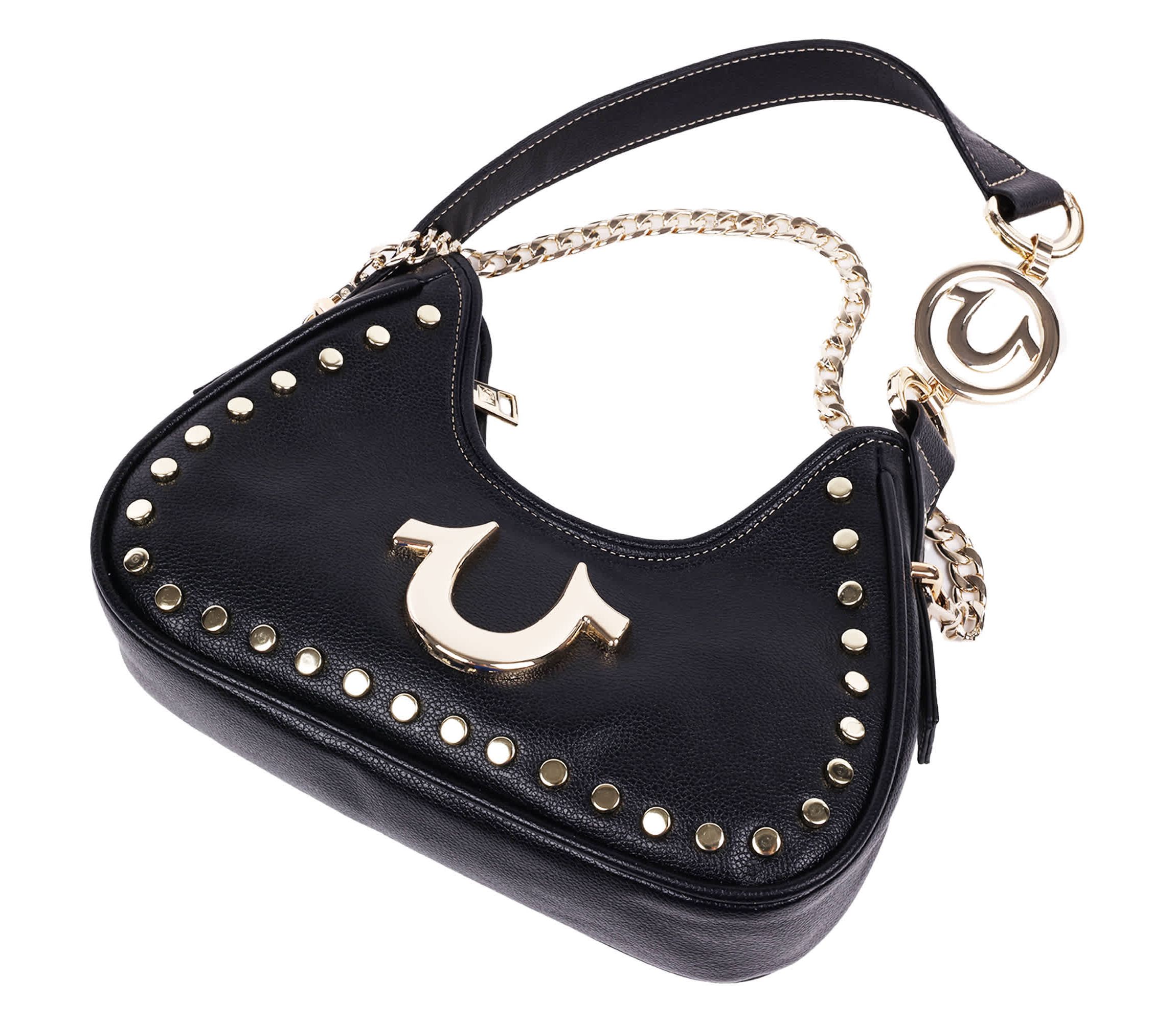 True Religion Studded Pebble Hobo Bag