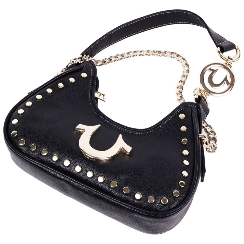 True Religion Studded Pebble Hobo Bag