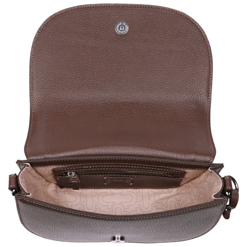 True Religion Studded Horseshoe Suede Flap Crossbody