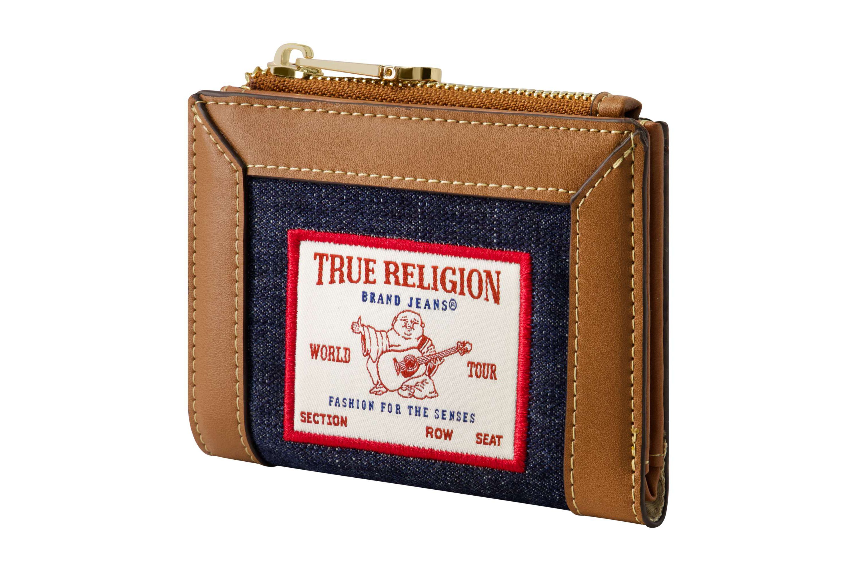 True Religion Buddha Patch Small Denim Wallet