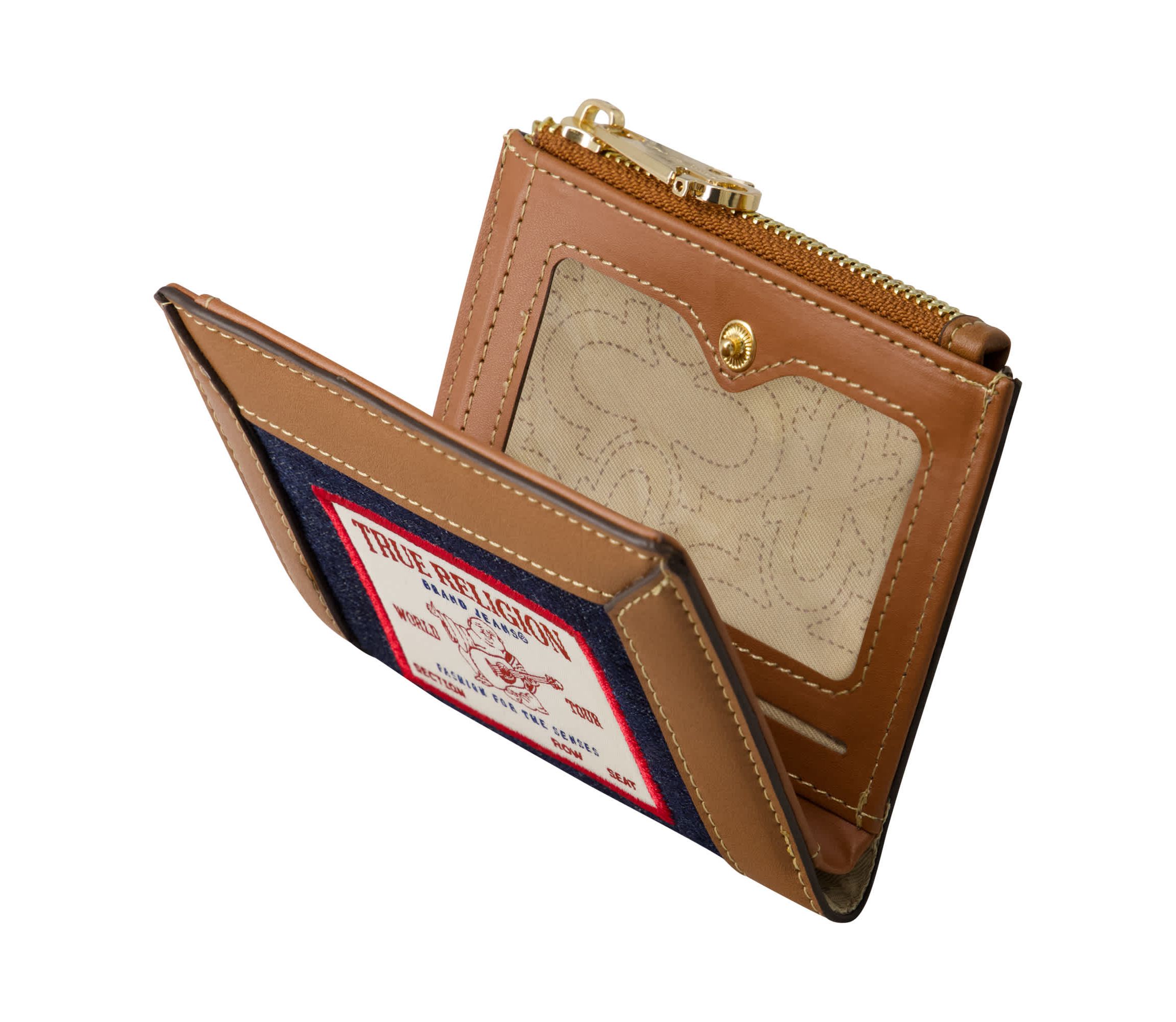 True Religion Buddha Patch Small Denim Wallet
