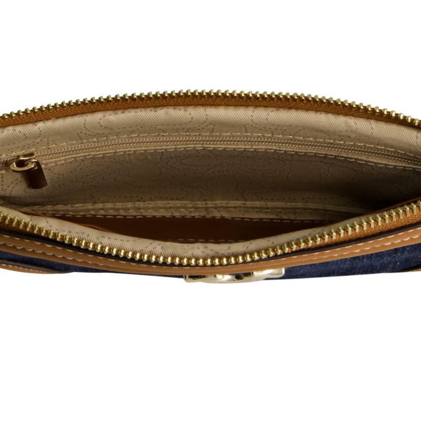 True Religion Horseshoe Denim Wristlet Wallet