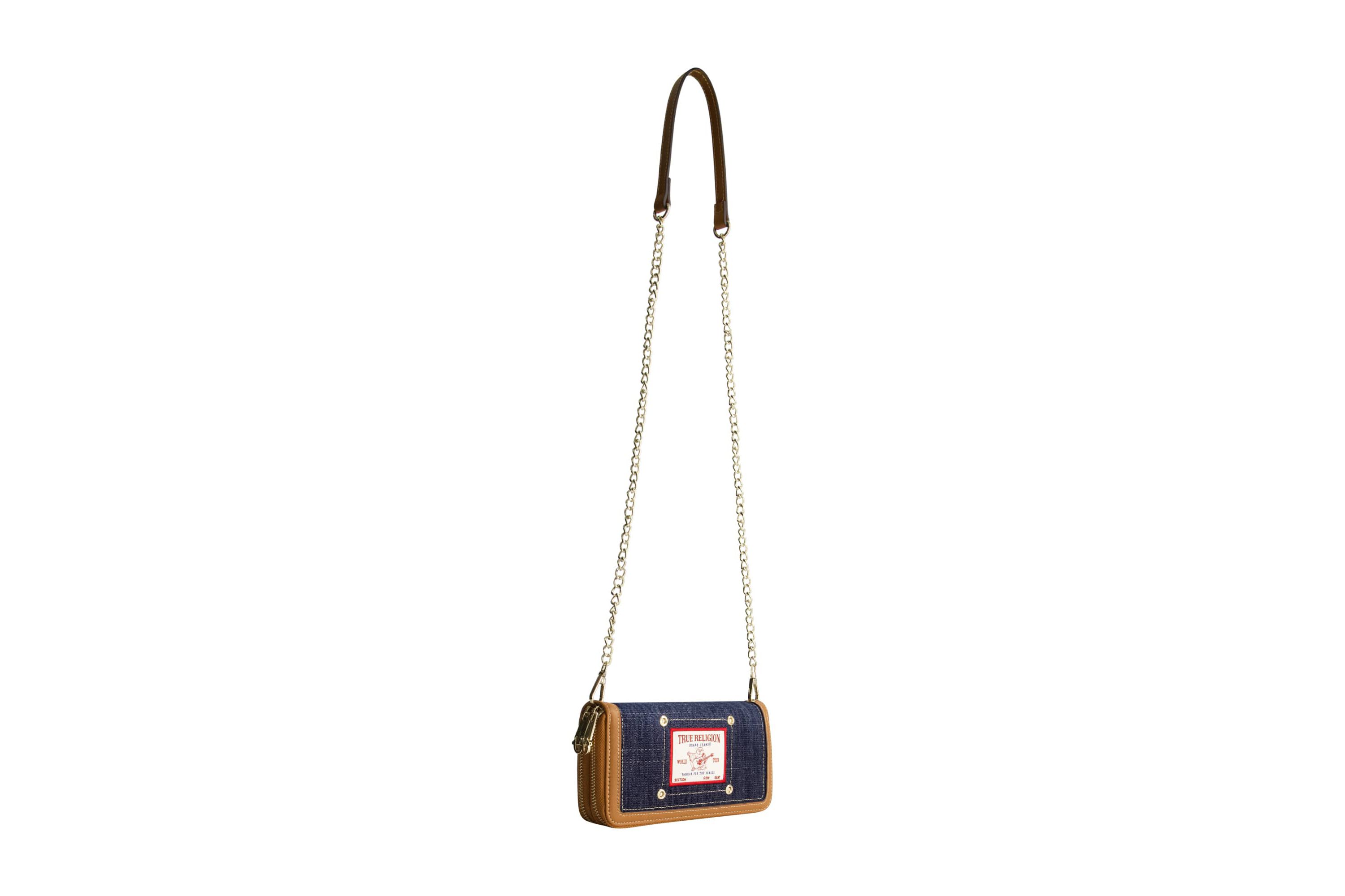 True Religion Buddha Patch Double Zip Chain Wallet