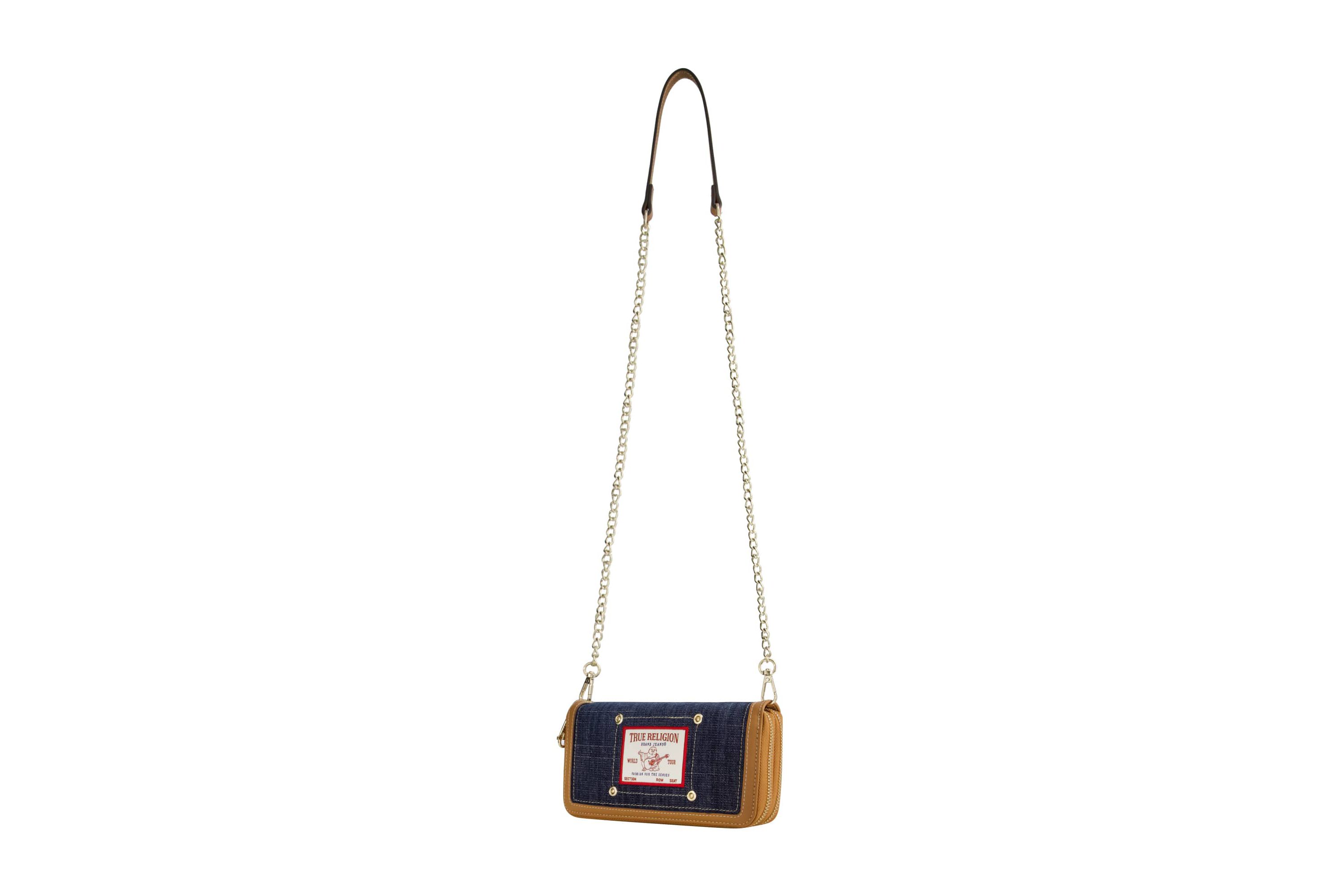 True Religion Buddha Patch Double Zip Chain Wallet