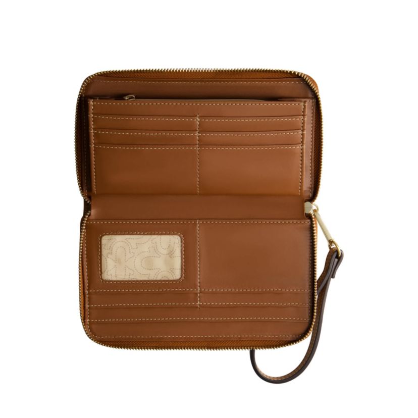 True Religion Buddha Patch Zip Around Wristlet