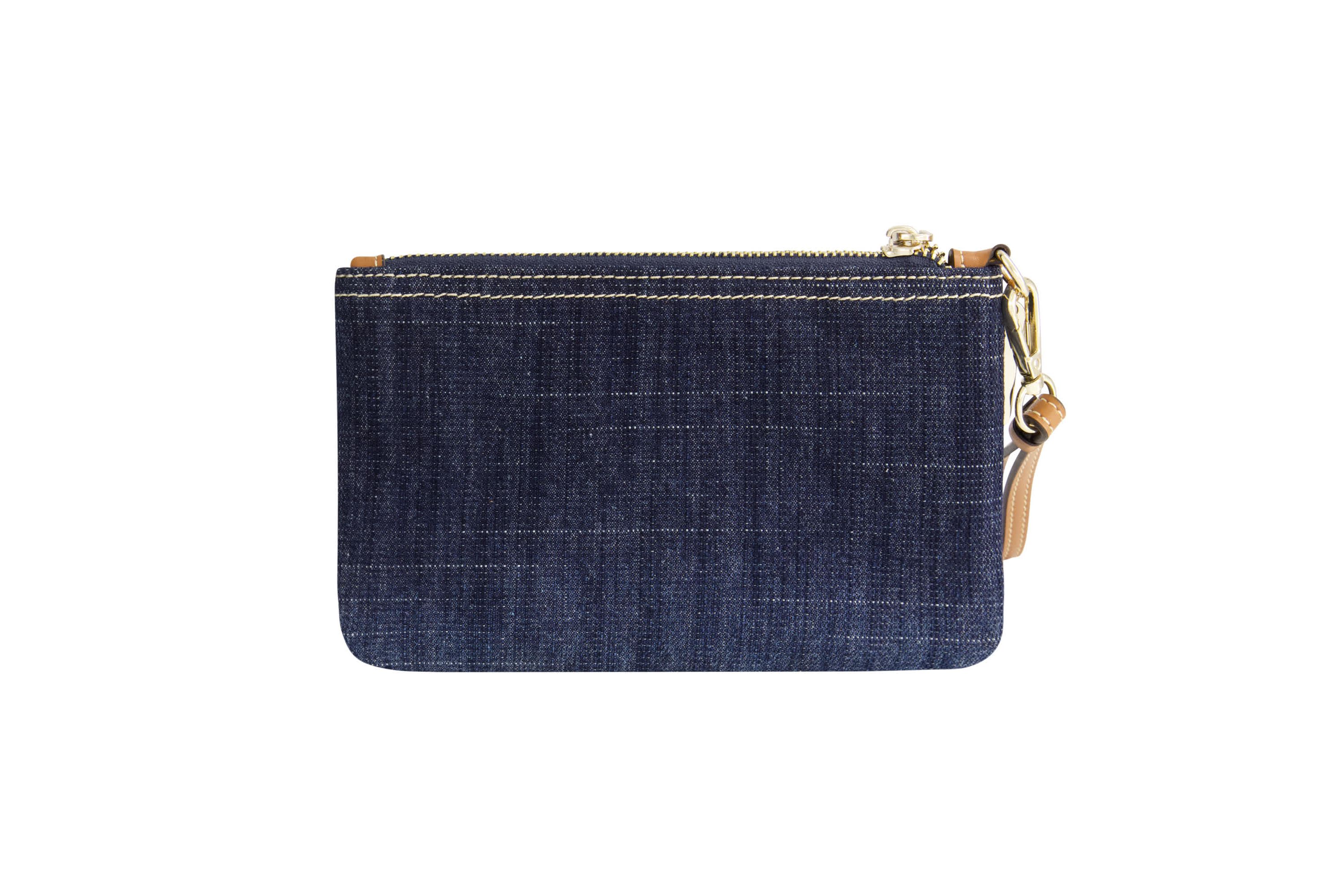 True Religion Buddha Patch Denim Wristlet