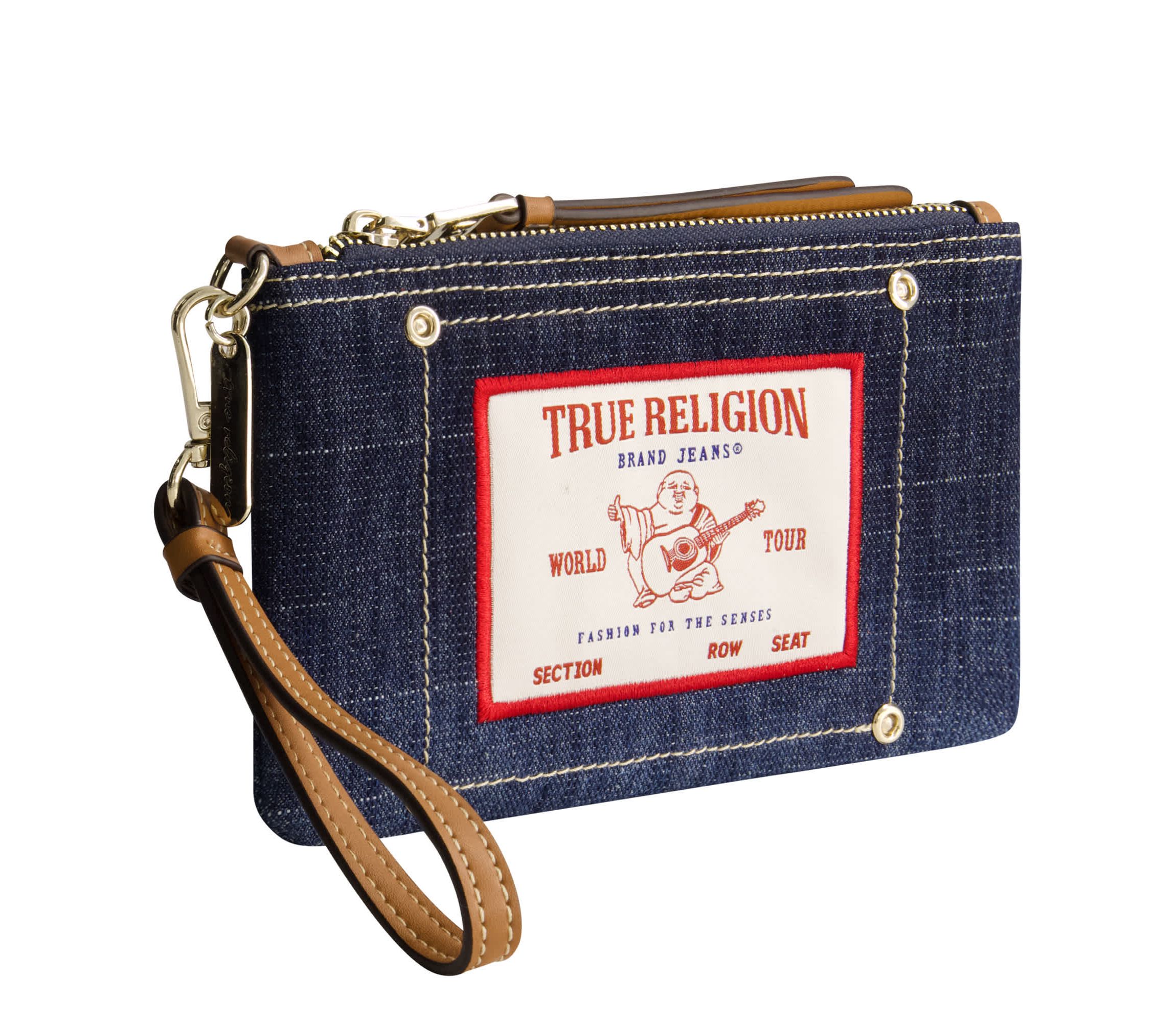 true religion Carter ベスト True Religion True Religion Buddha Patch Denim Wristlet | Belk