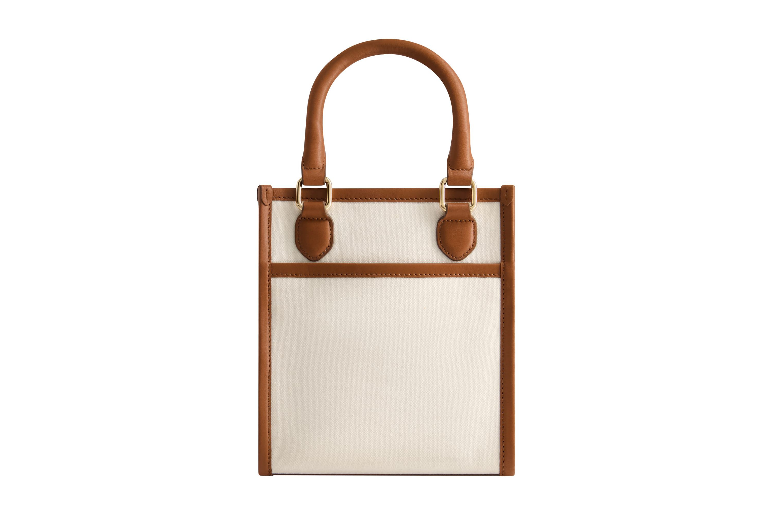 Tommy Bahama Solid Canvas North South Tote with Leather Trim