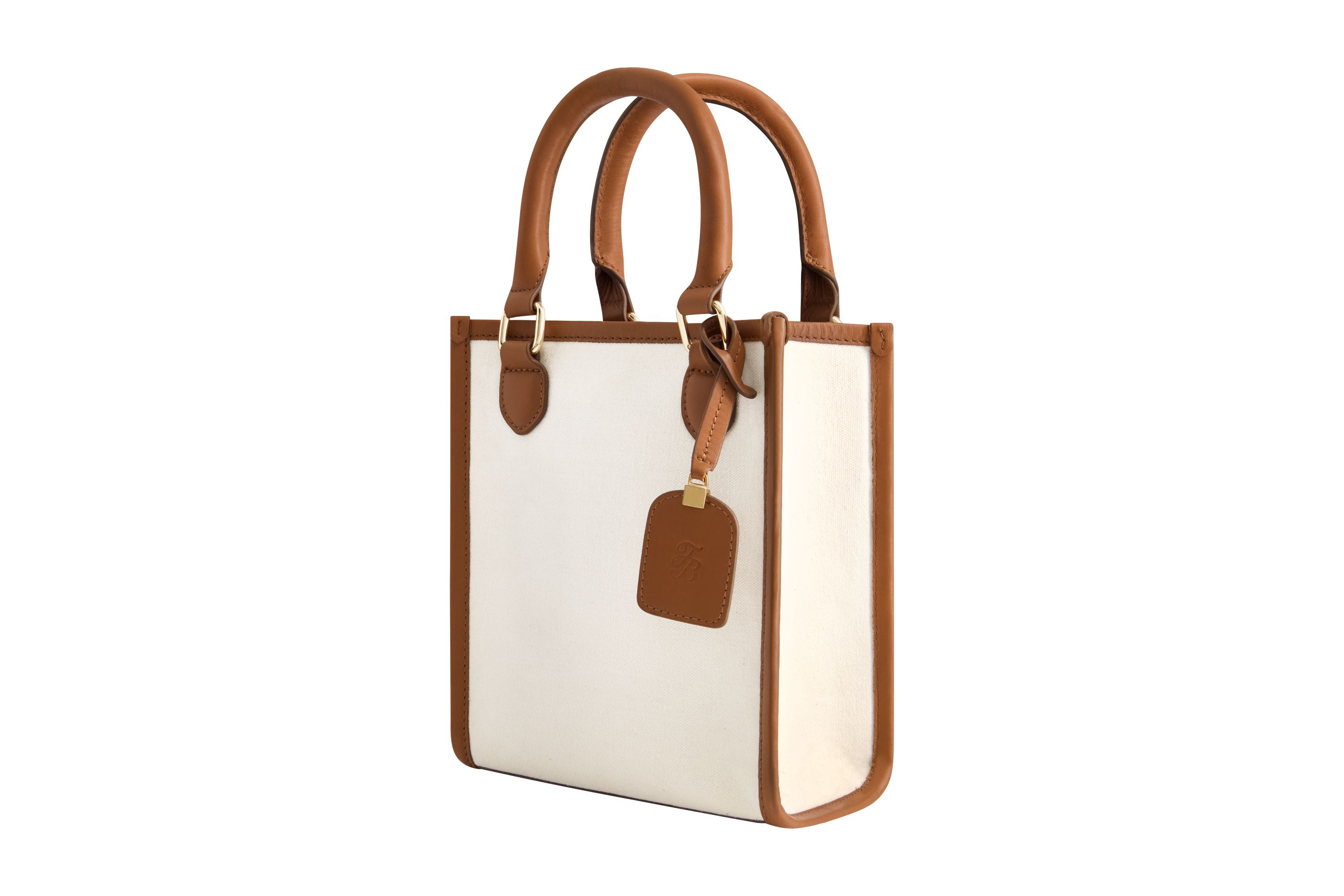 Tommy Bahama Solid Canvas North South Tote with Leather Trim
