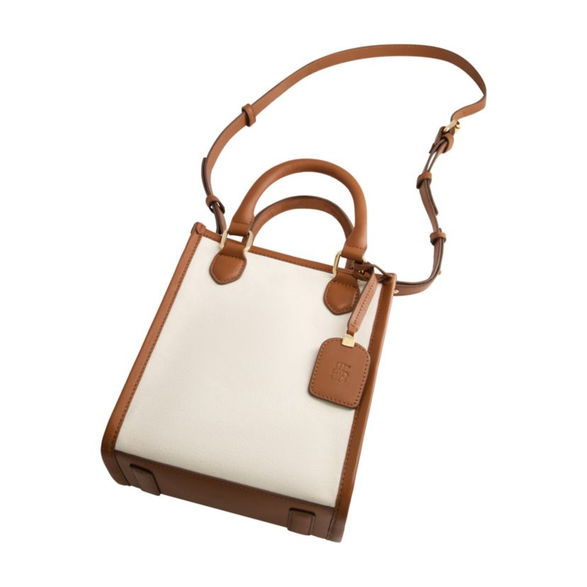 Tommy Bahama Solid Canvas North South Tote with Leather Trim
