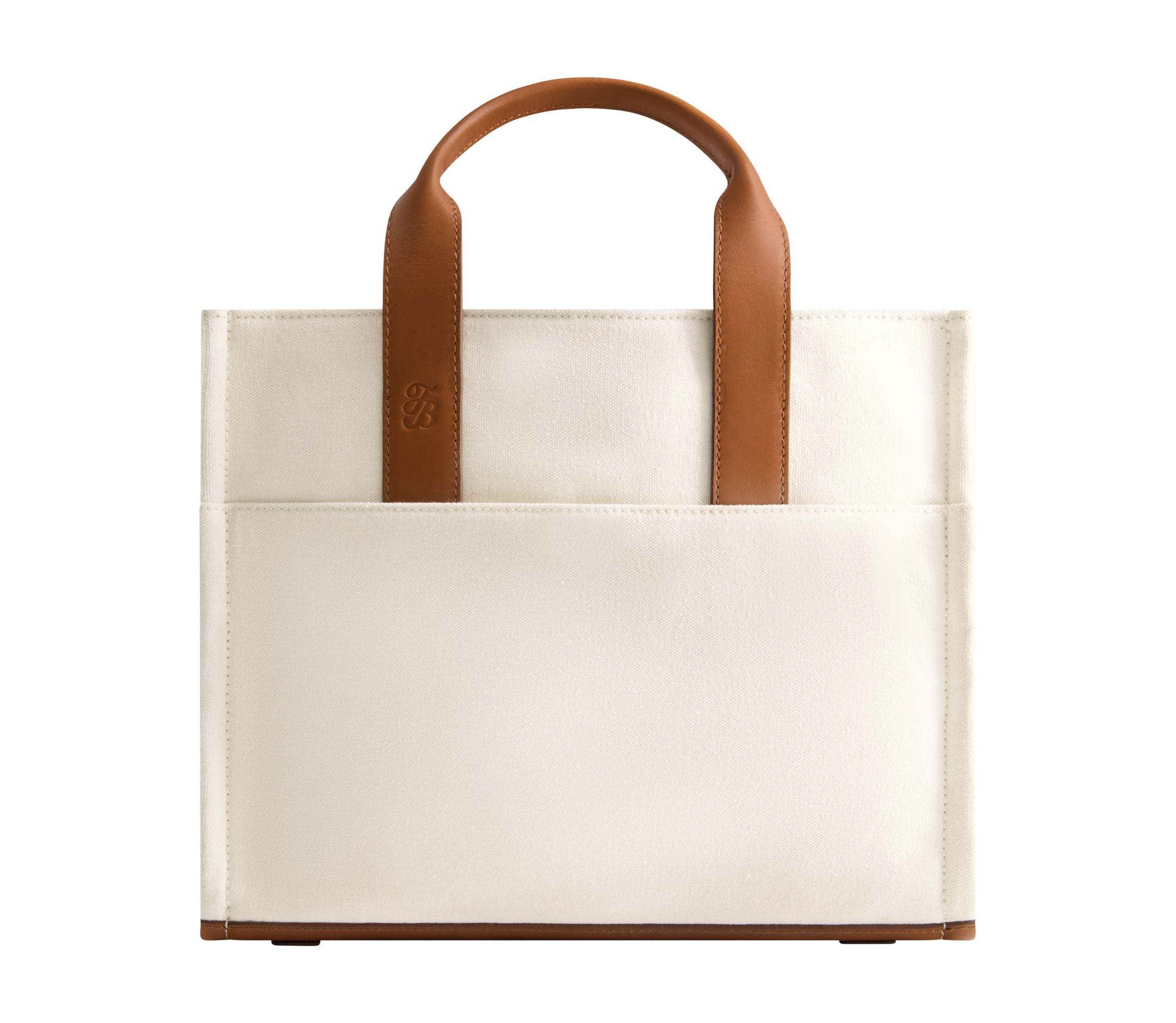Tommy Bahama Solid Canvas Medium Tote with Leather Trim