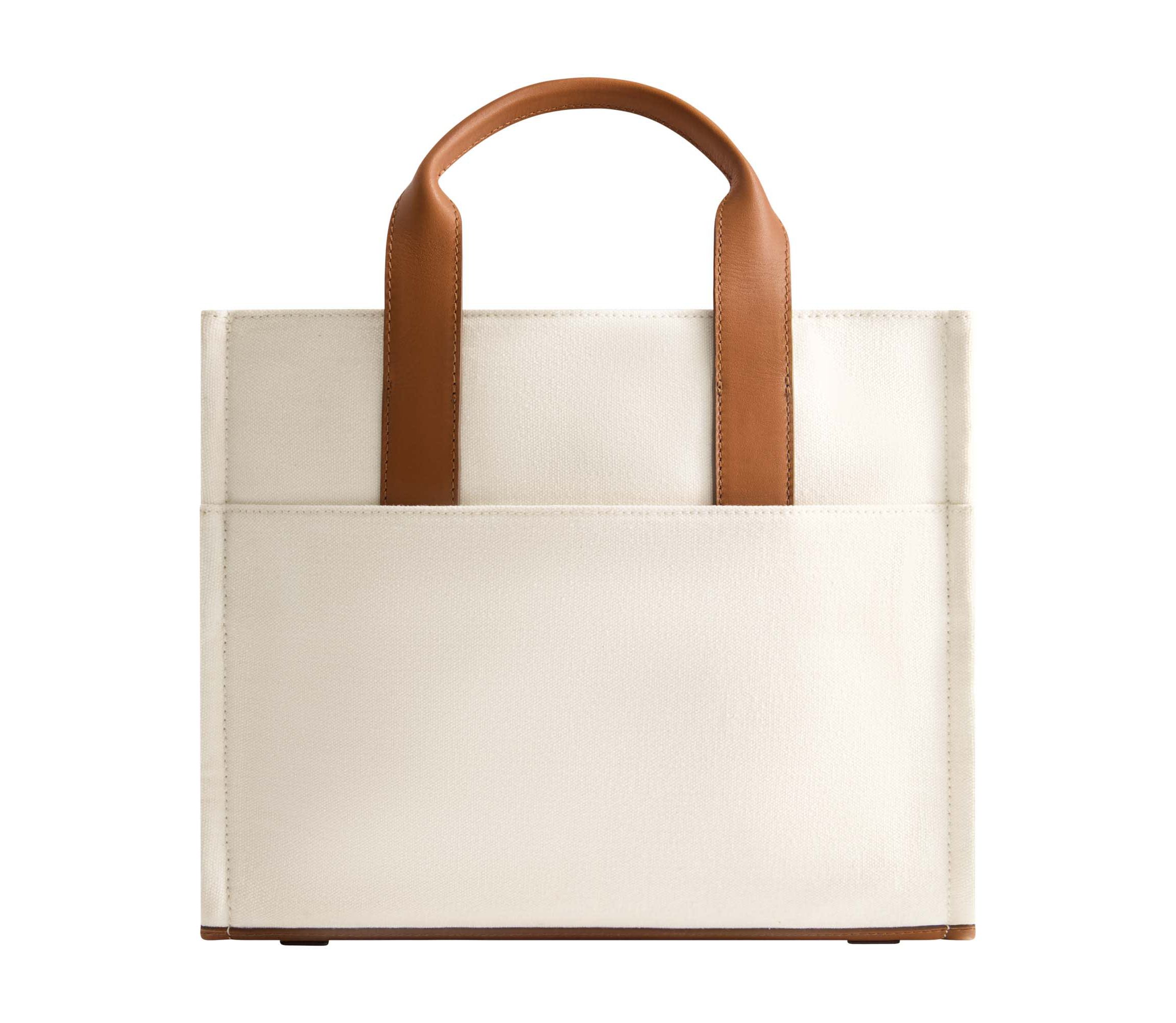 Tommy Bahama Solid Canvas Medium Tote with Leather Trim
