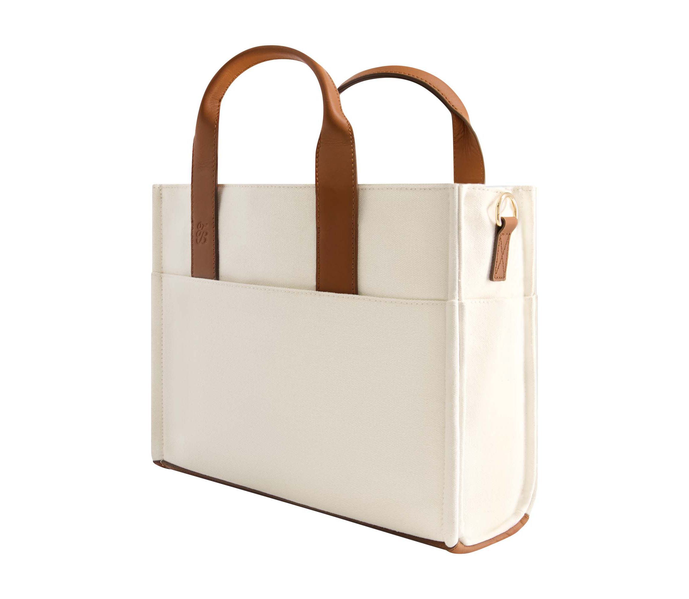 Tommy Bahama Solid Canvas Medium Tote with Leather Trim