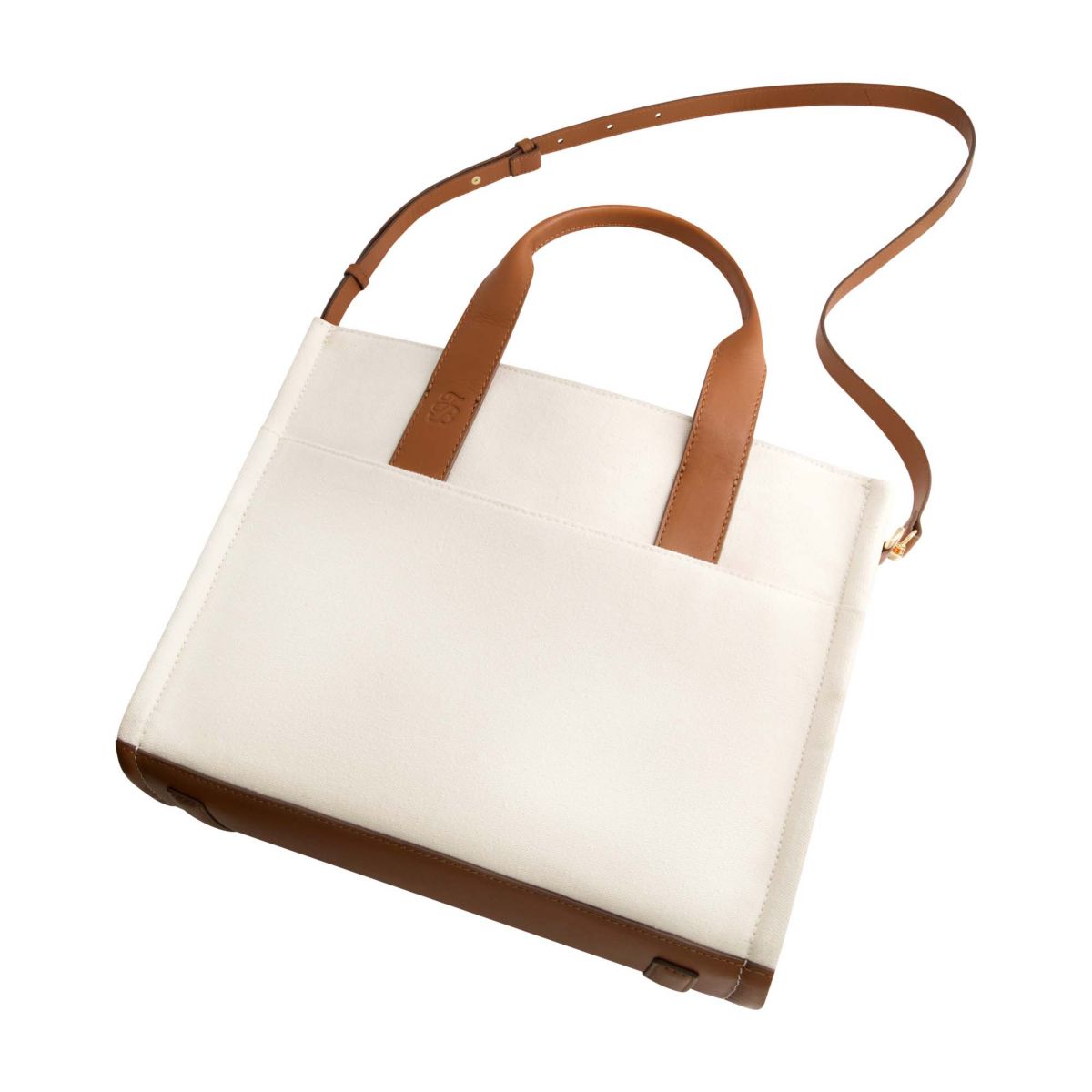 Tommy Bahama Solid Canvas Medium Tote with Leather Trim