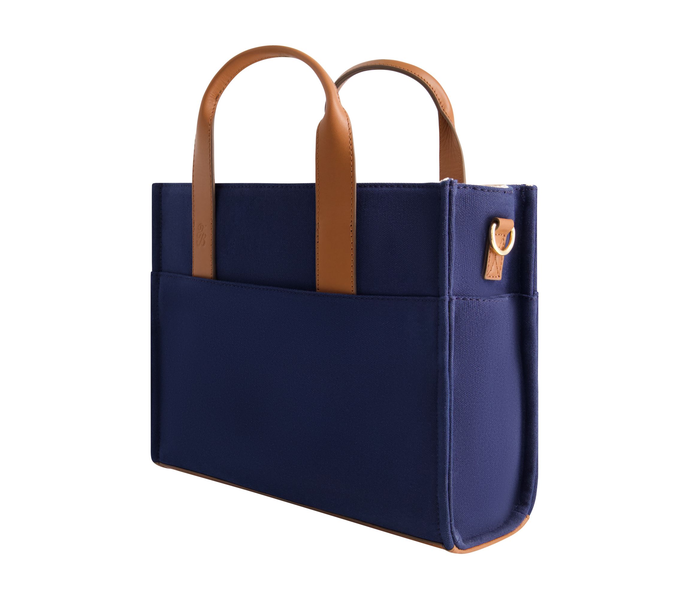 Tommy Bahama Solid Canvas Medium Tote with Leather Trim