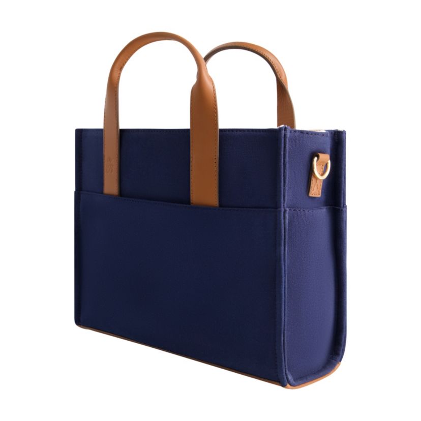 Tommy Bahama Solid Canvas Medium Tote with Leather Trim