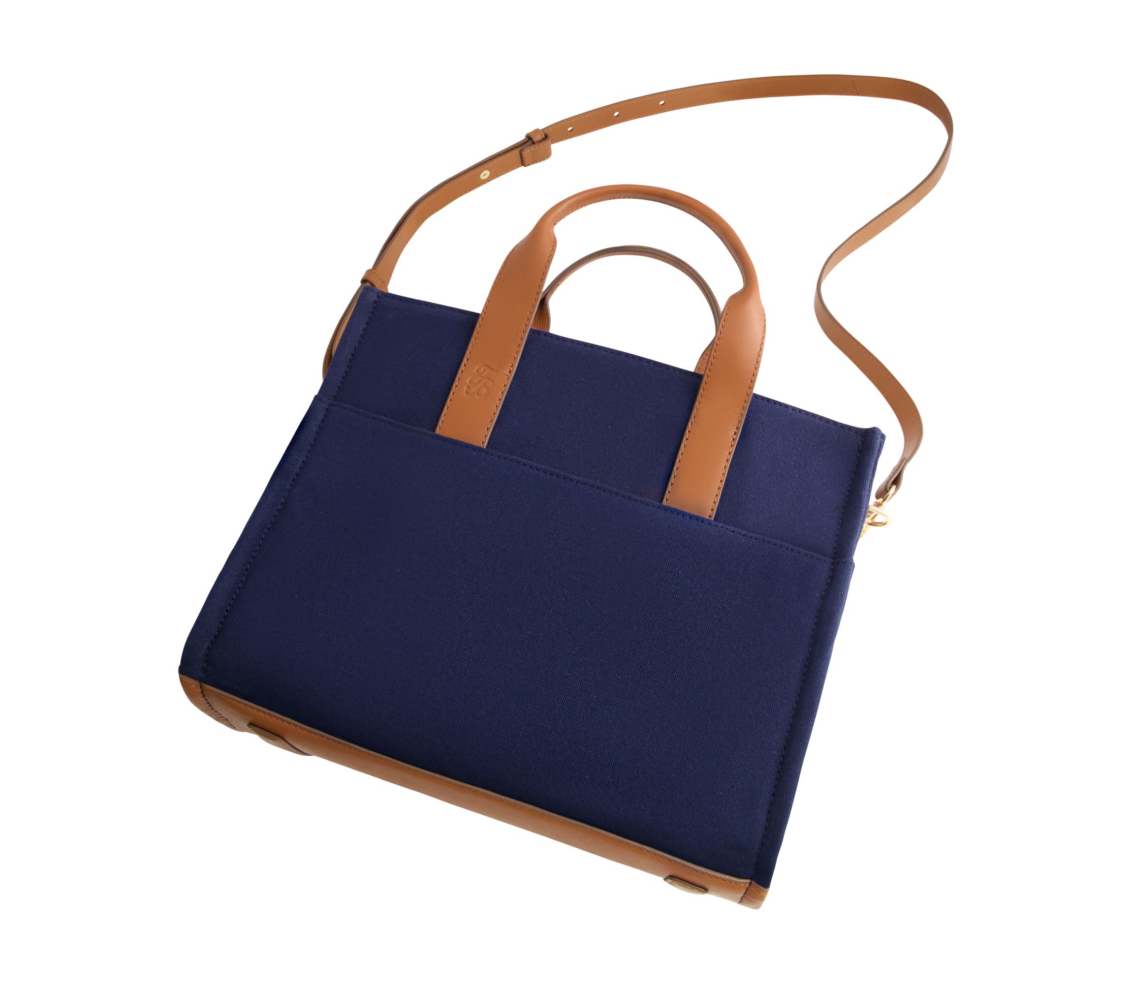 Tommy Bahama Solid Canvas Medium Tote with Leather Trim