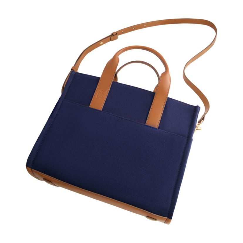 Tommy Bahama Solid Canvas Medium Tote with Leather Trim