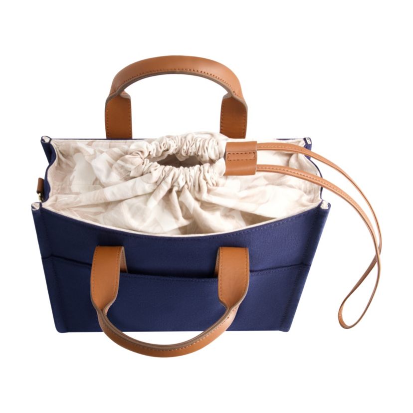 Tommy Bahama Solid Canvas Medium Tote with Leather Trim