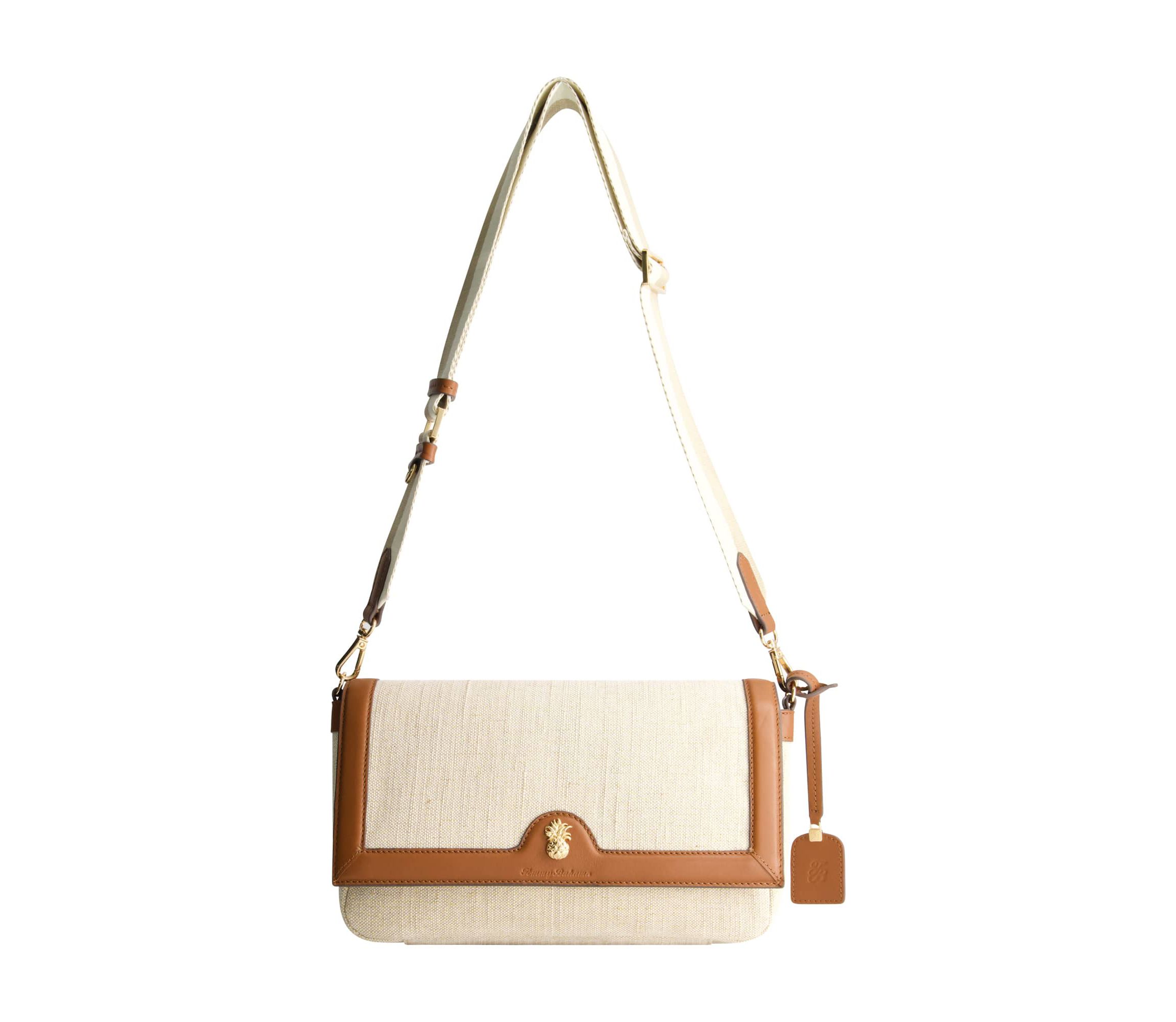 Tommy Bahama Lurex Linen Long Flap Crossbody
