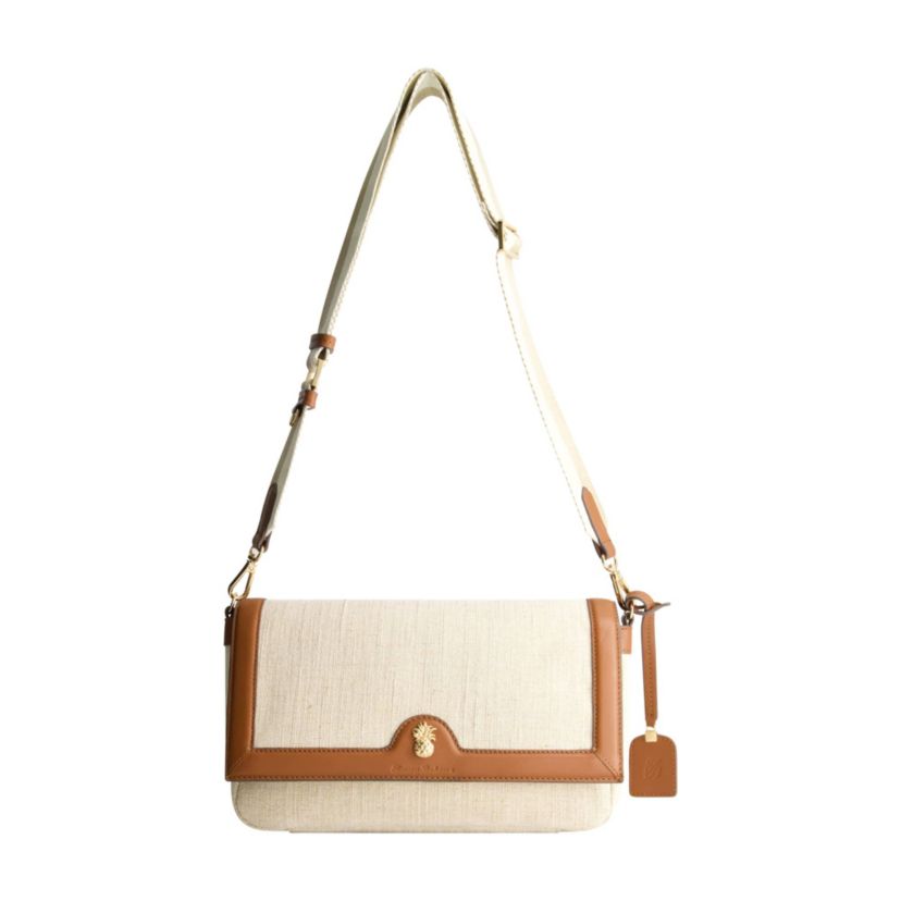 Tommy Bahama Lurex Linen Long Flap Crossbody