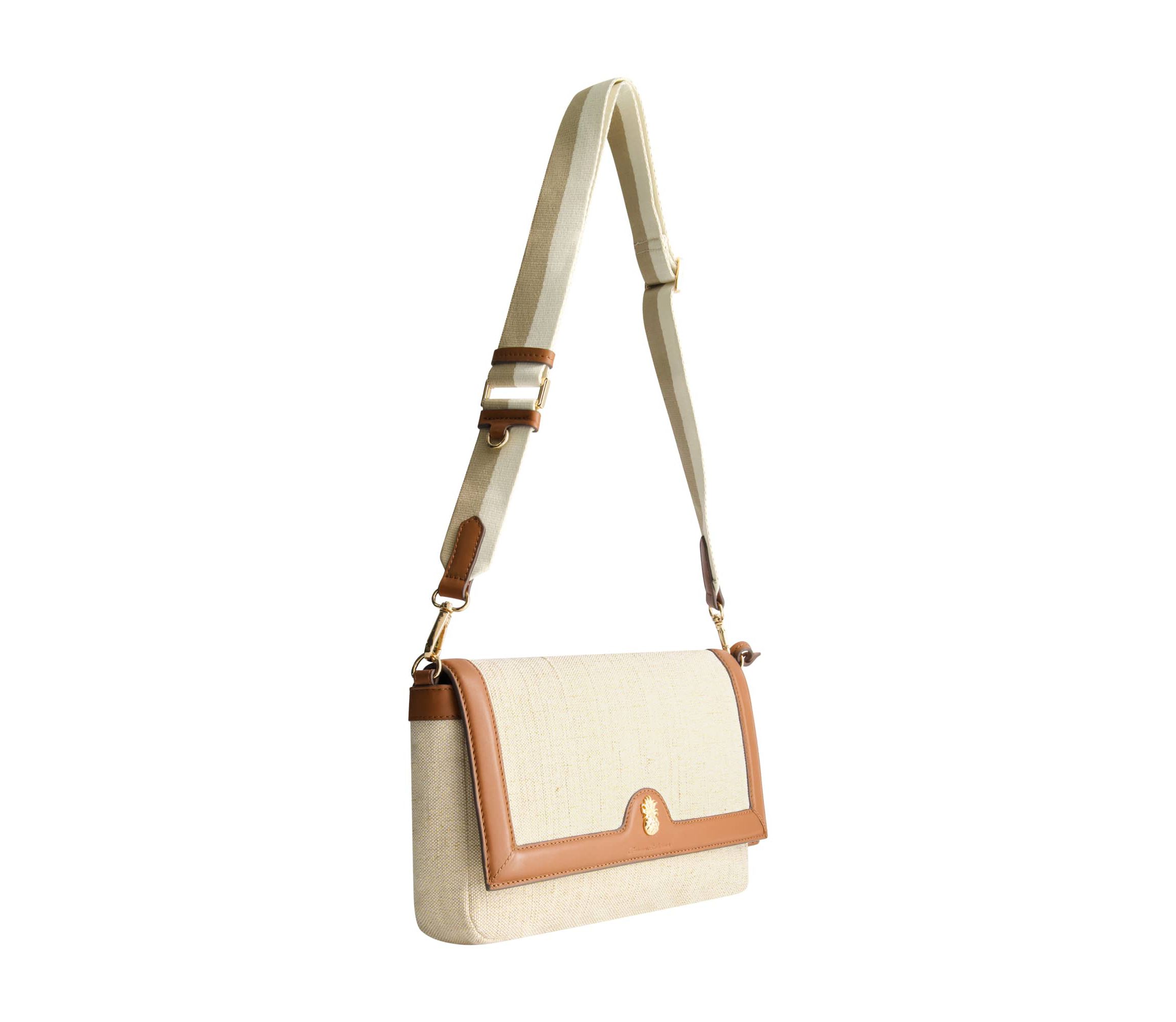 Tommy Bahama Lurex Linen Long Flap Crossbody