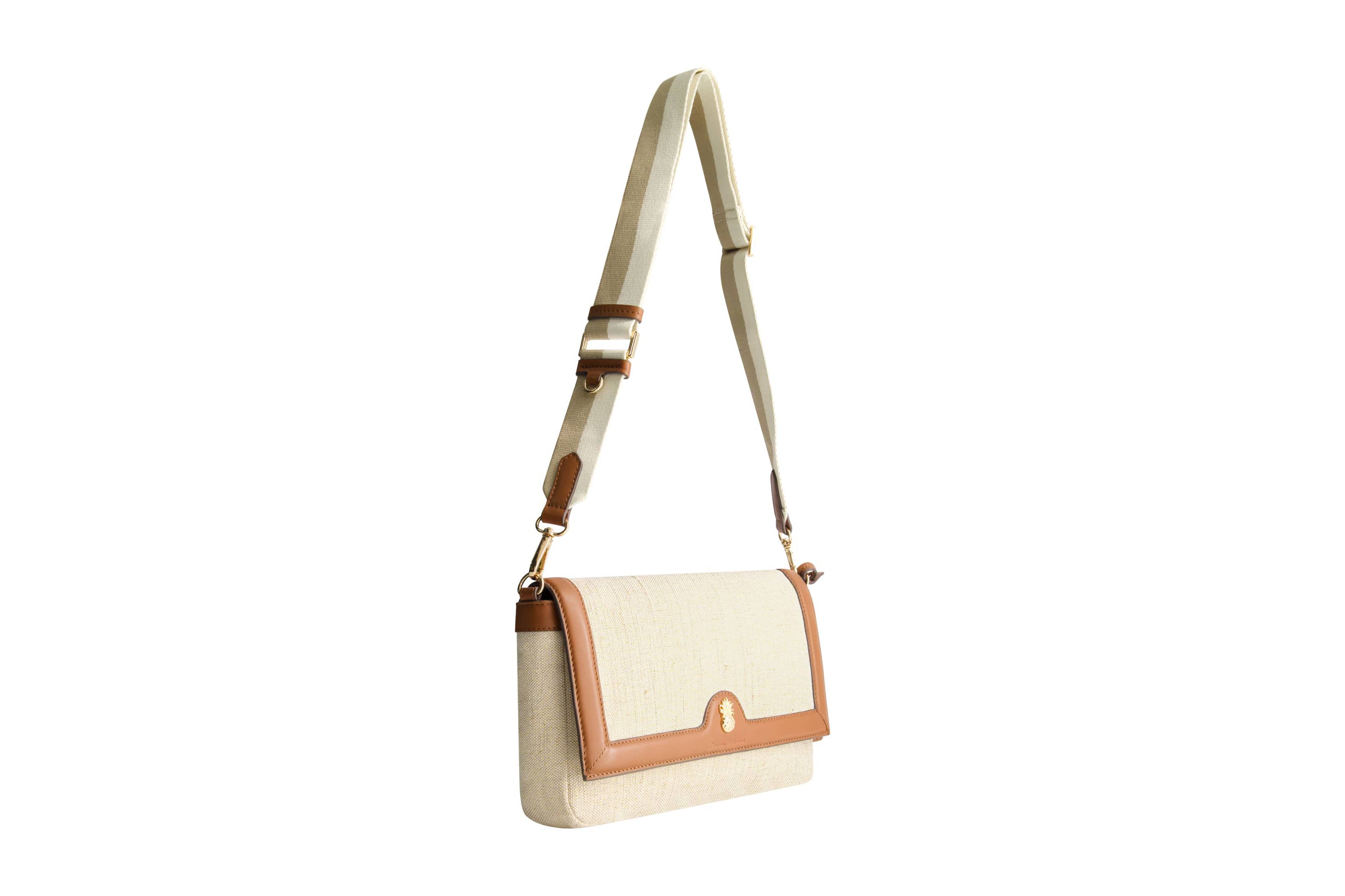 Tommy Bahama Lurex Linen Long Flap Crossbody
