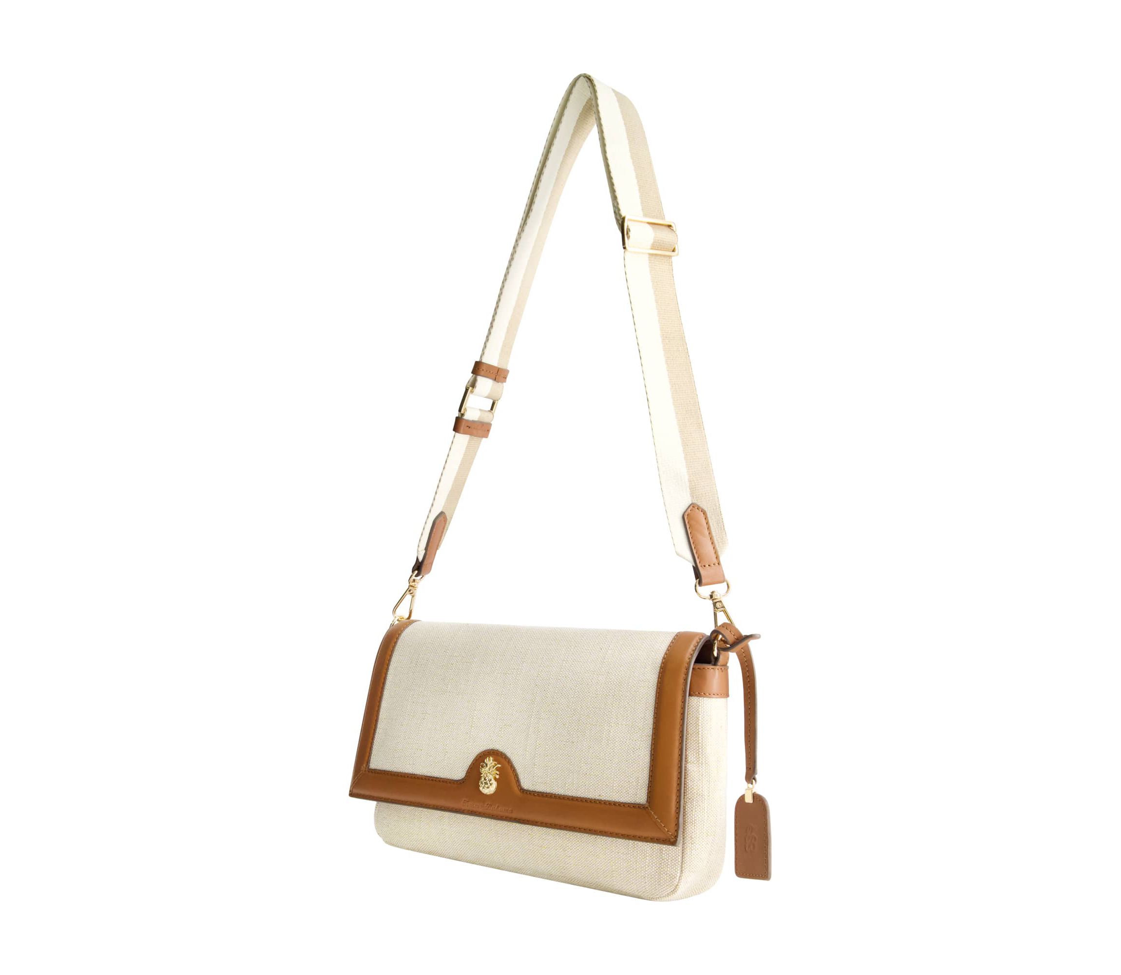 Tommy Bahama Lurex Linen Long Flap Crossbody