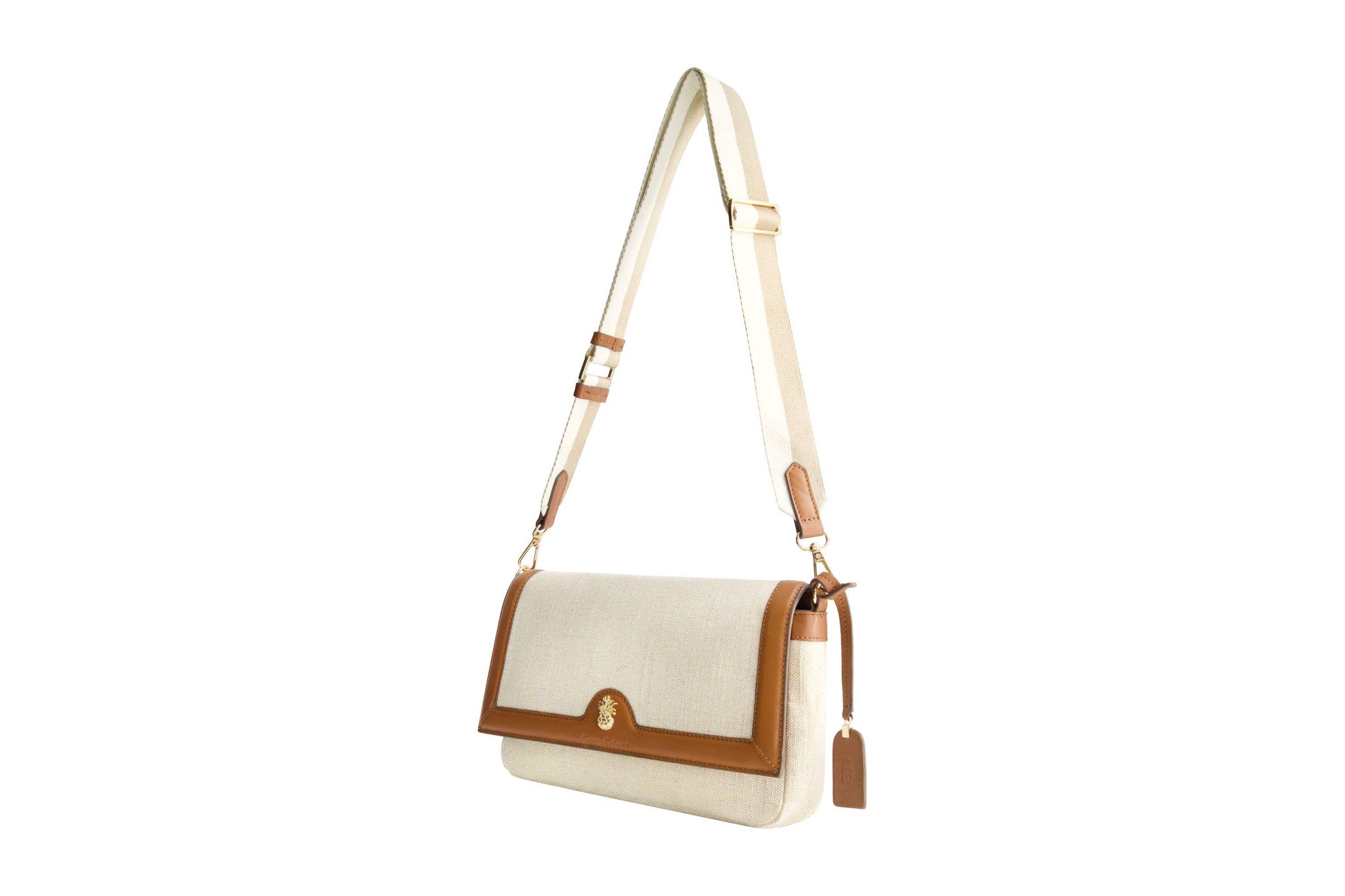 Tommy Bahama Lurex Linen Long Flap Crossbody