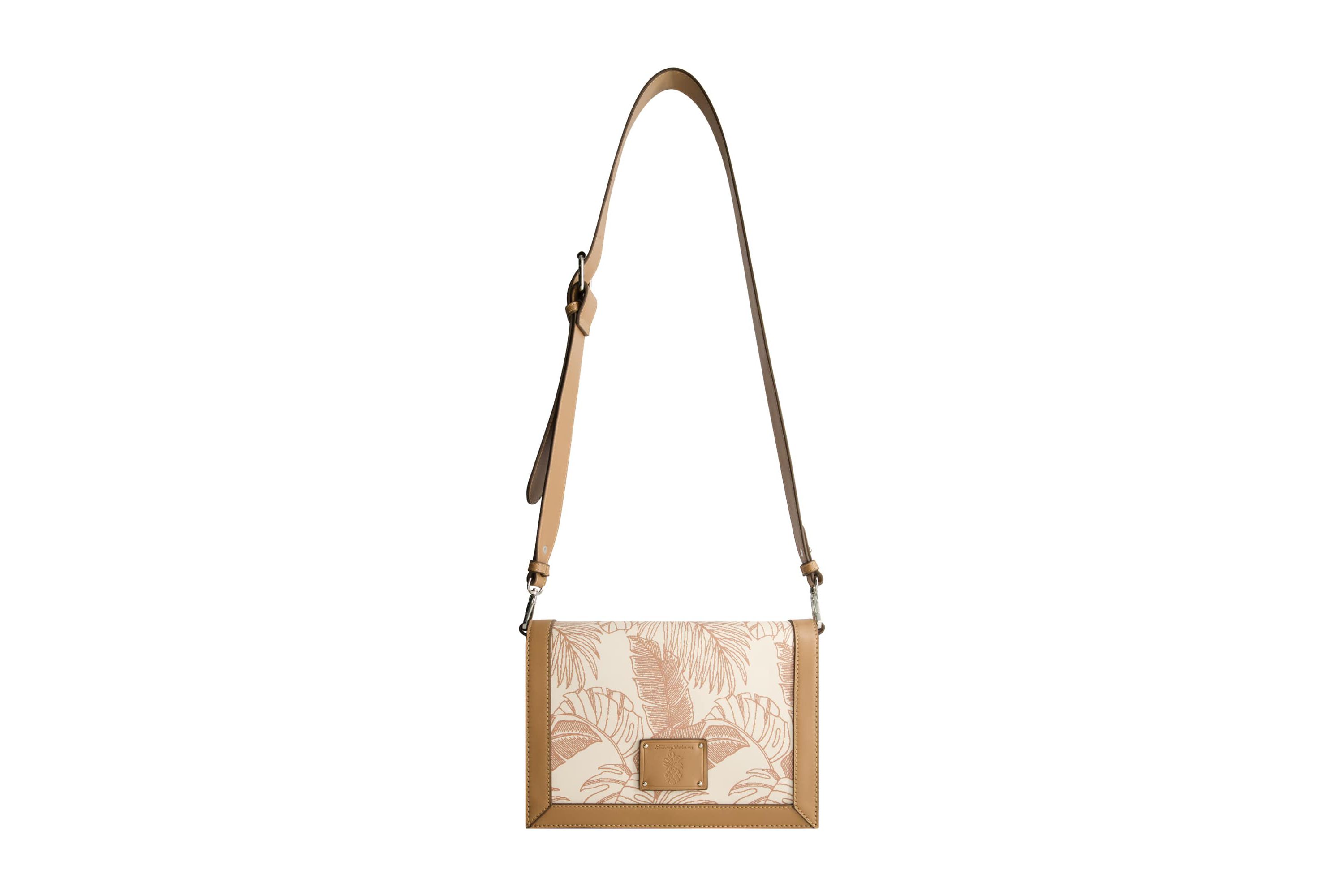 Tommy Bahama Graphic Leaf Print City Messenger Bag