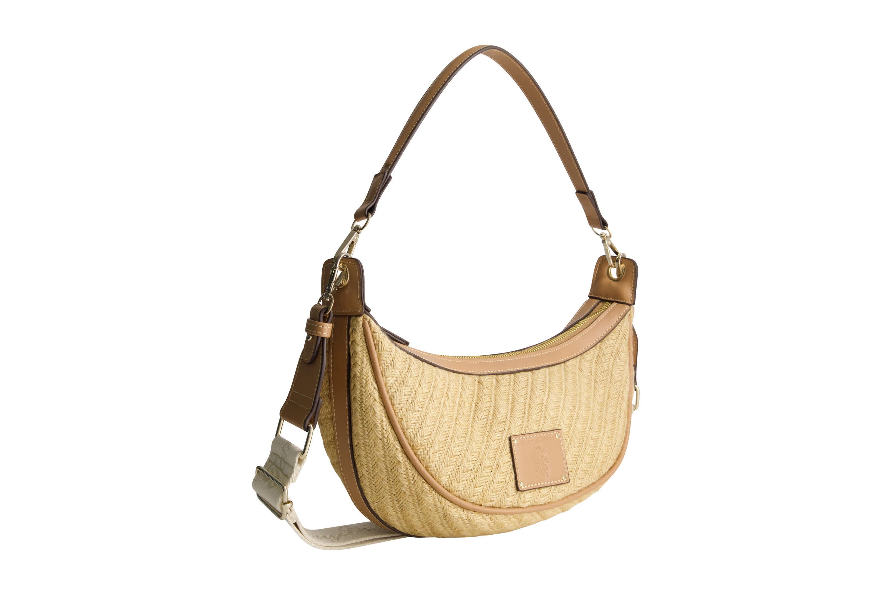 Tommy Bahama Raffia Crescent Hobo Bag