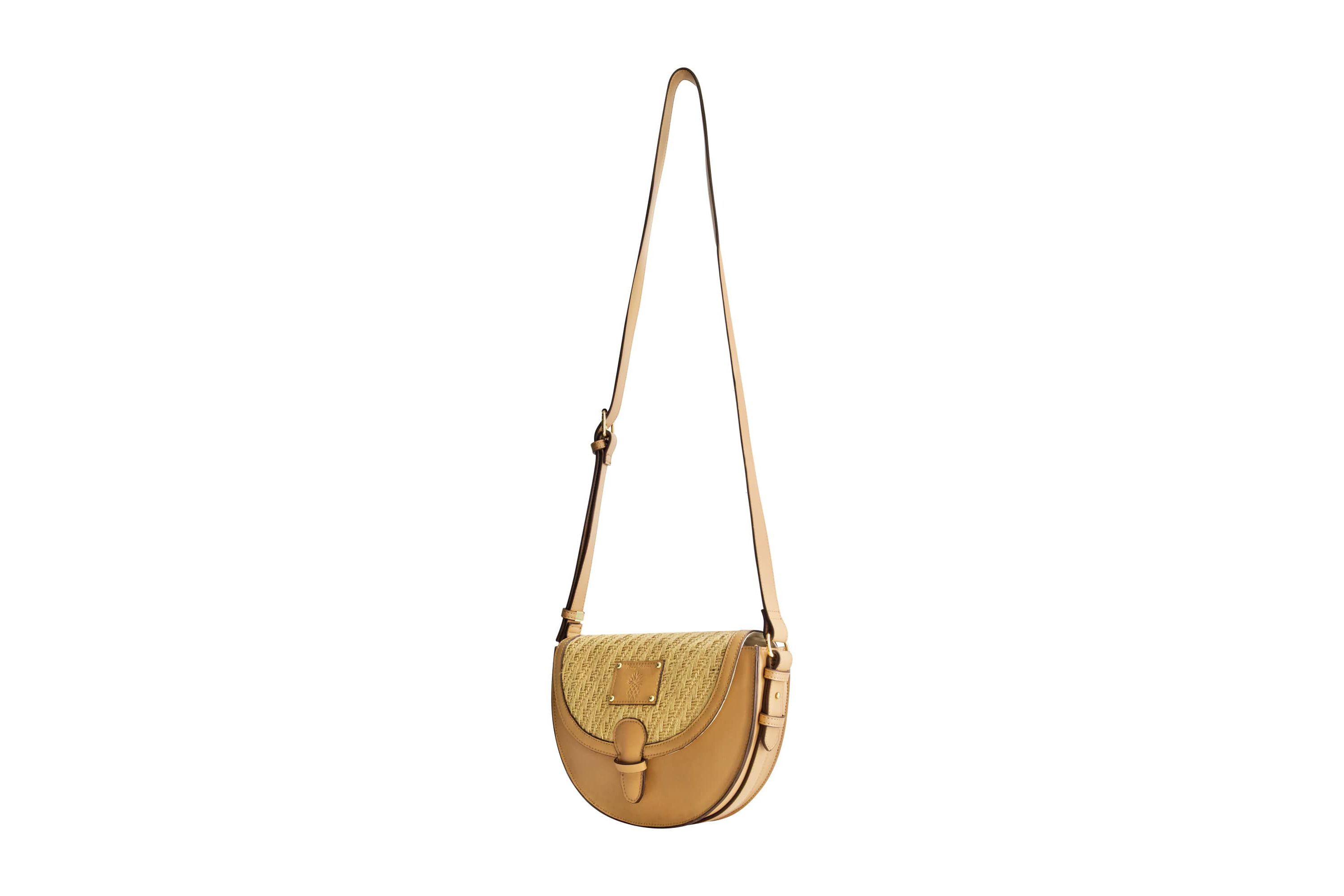 Tommy Bahama Raffia/PU Crossbody Flap Bag
