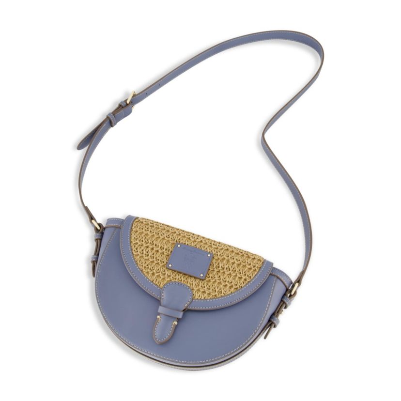 Tommy Bahama Raffia/PU Crossbody Flap Bag