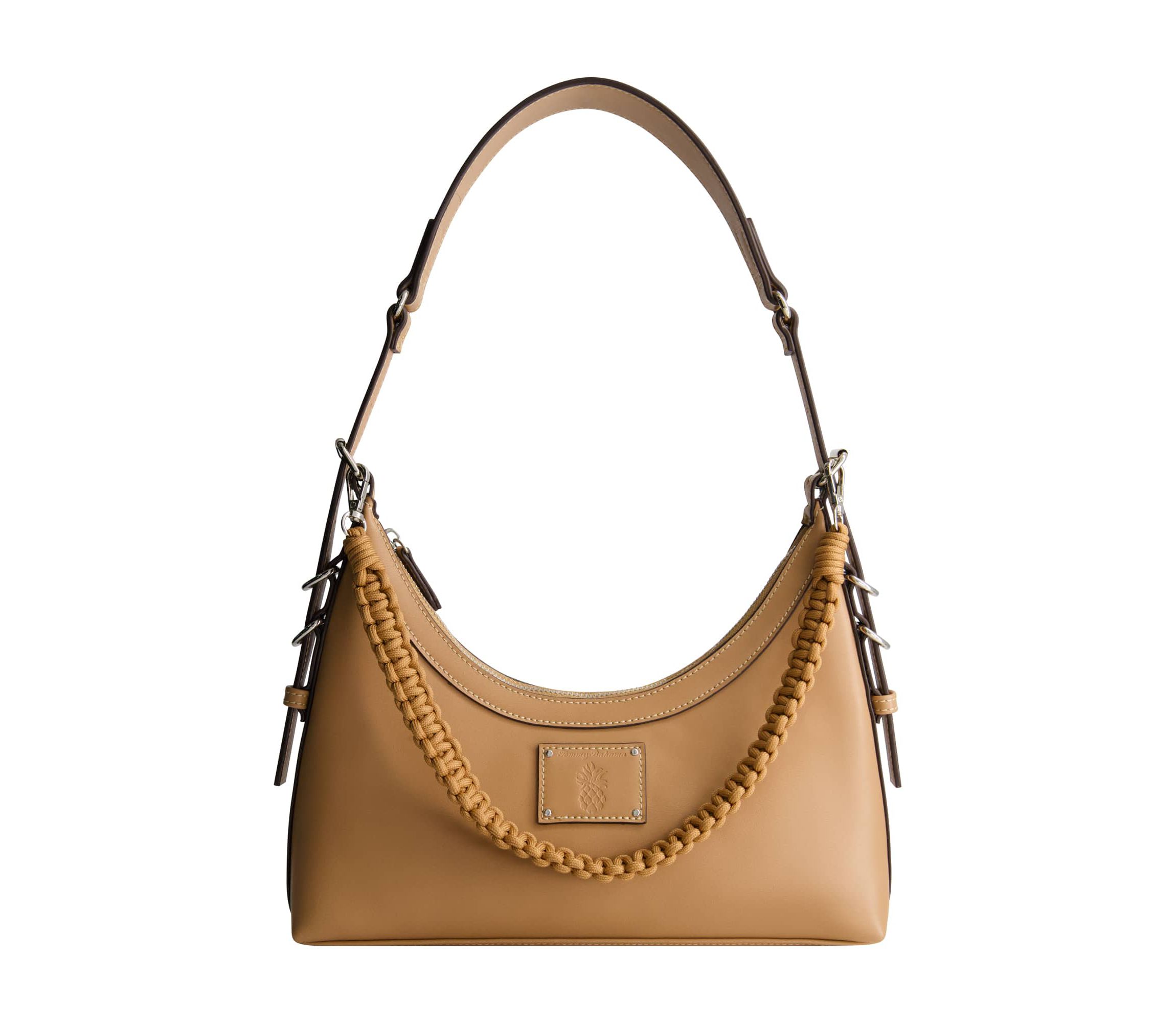 Tommy Bahama Debossed Logo Zip-Top Hobo Bag