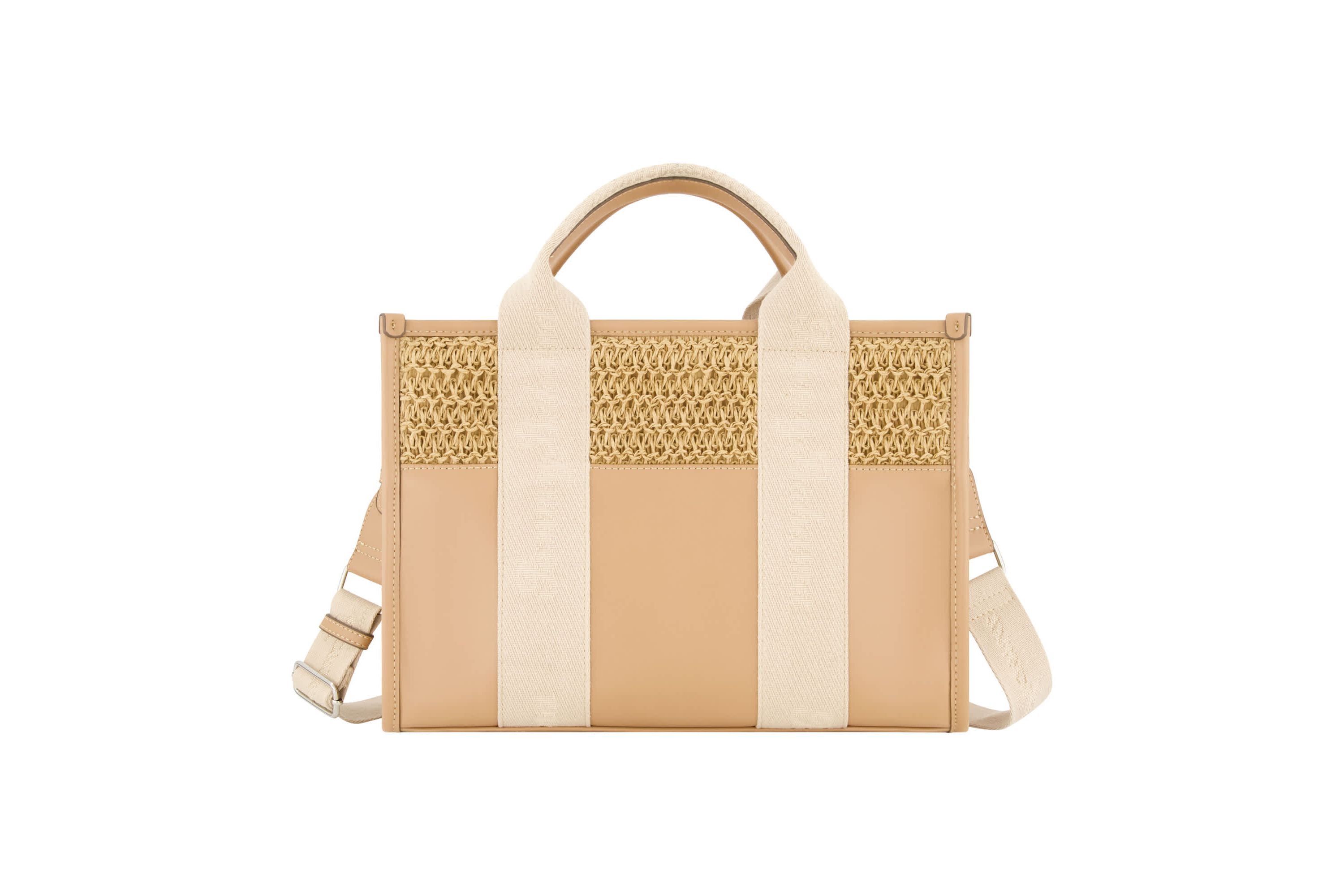 Tommy Bahama Raffia/PU Logo Webbing Modern Tote