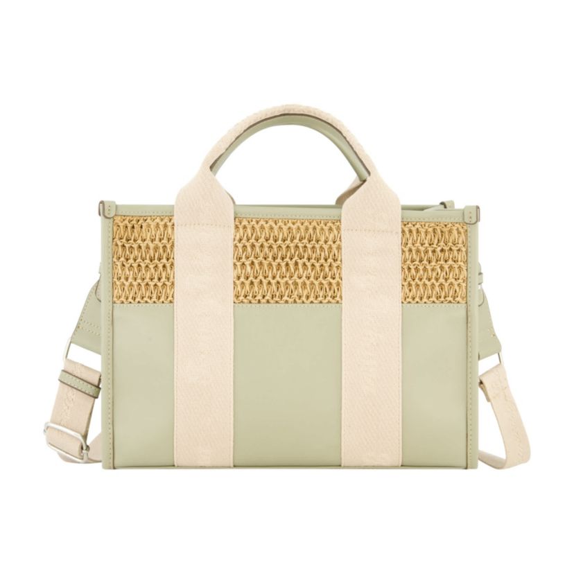 Tommy Bahama Raffia/PU Logo Webbing Modern Tote