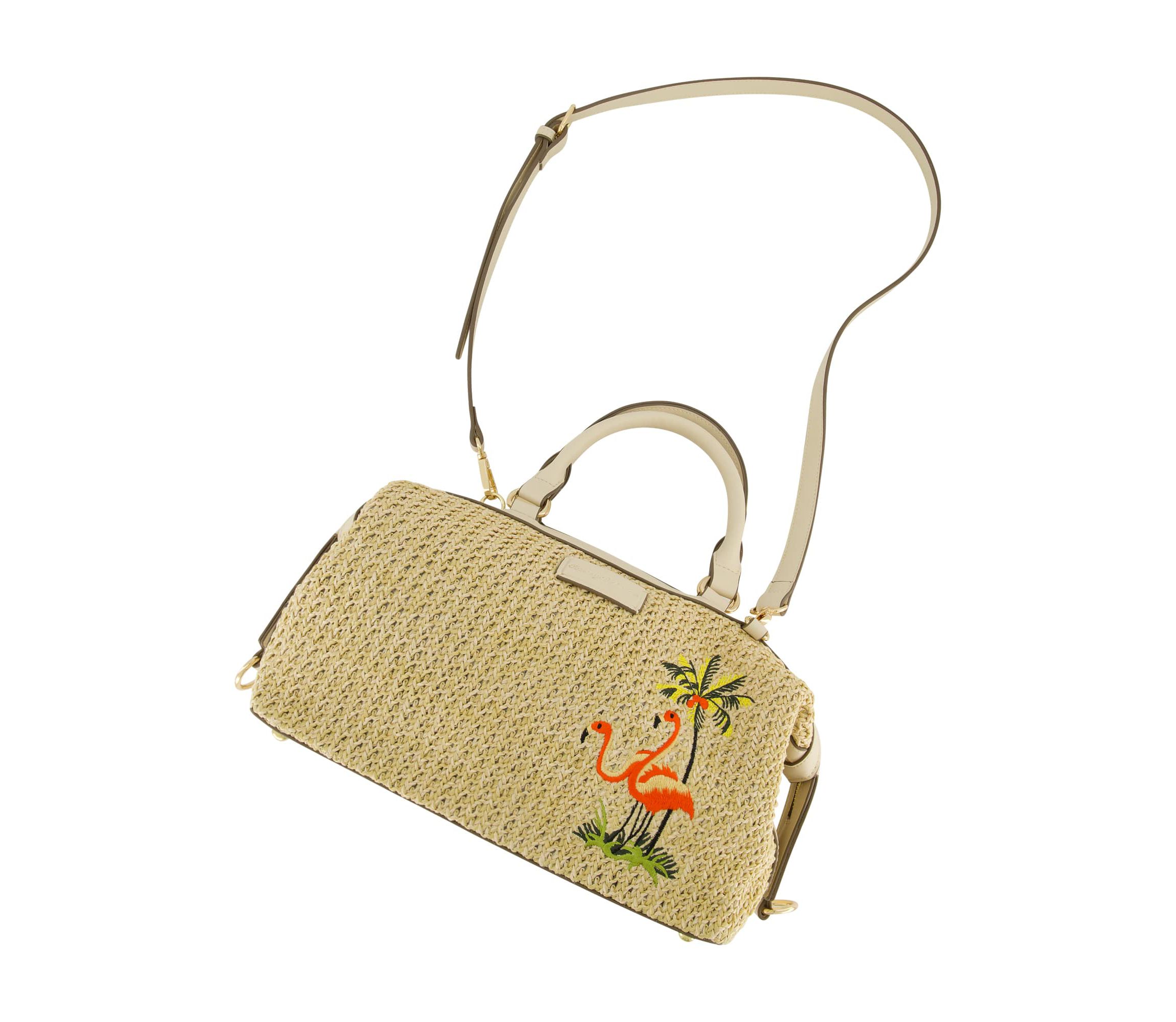 Tommy Bahama Flamingo Embroidery Satchel
