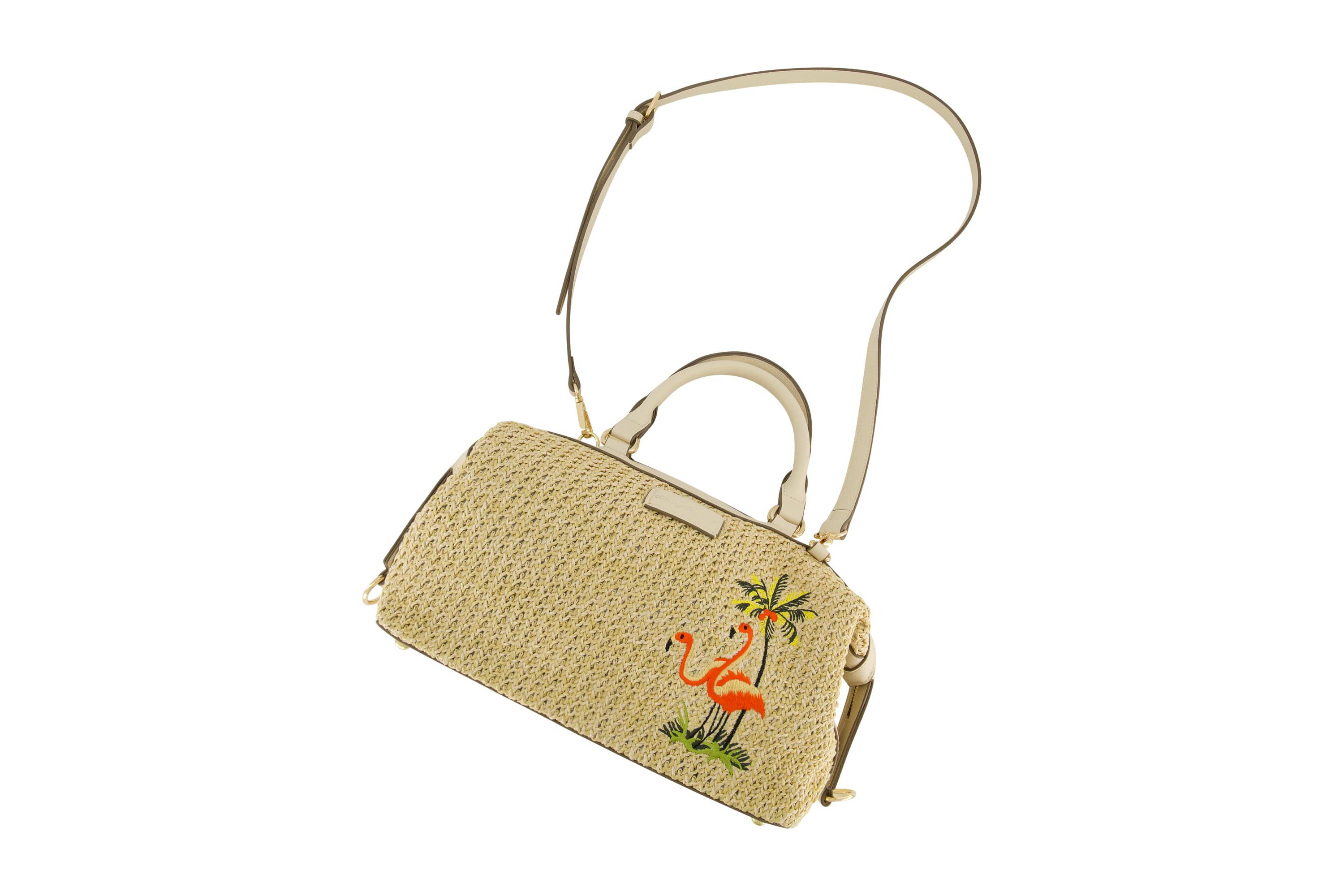 Tommy Bahama Flamingo Embroidery Satchel