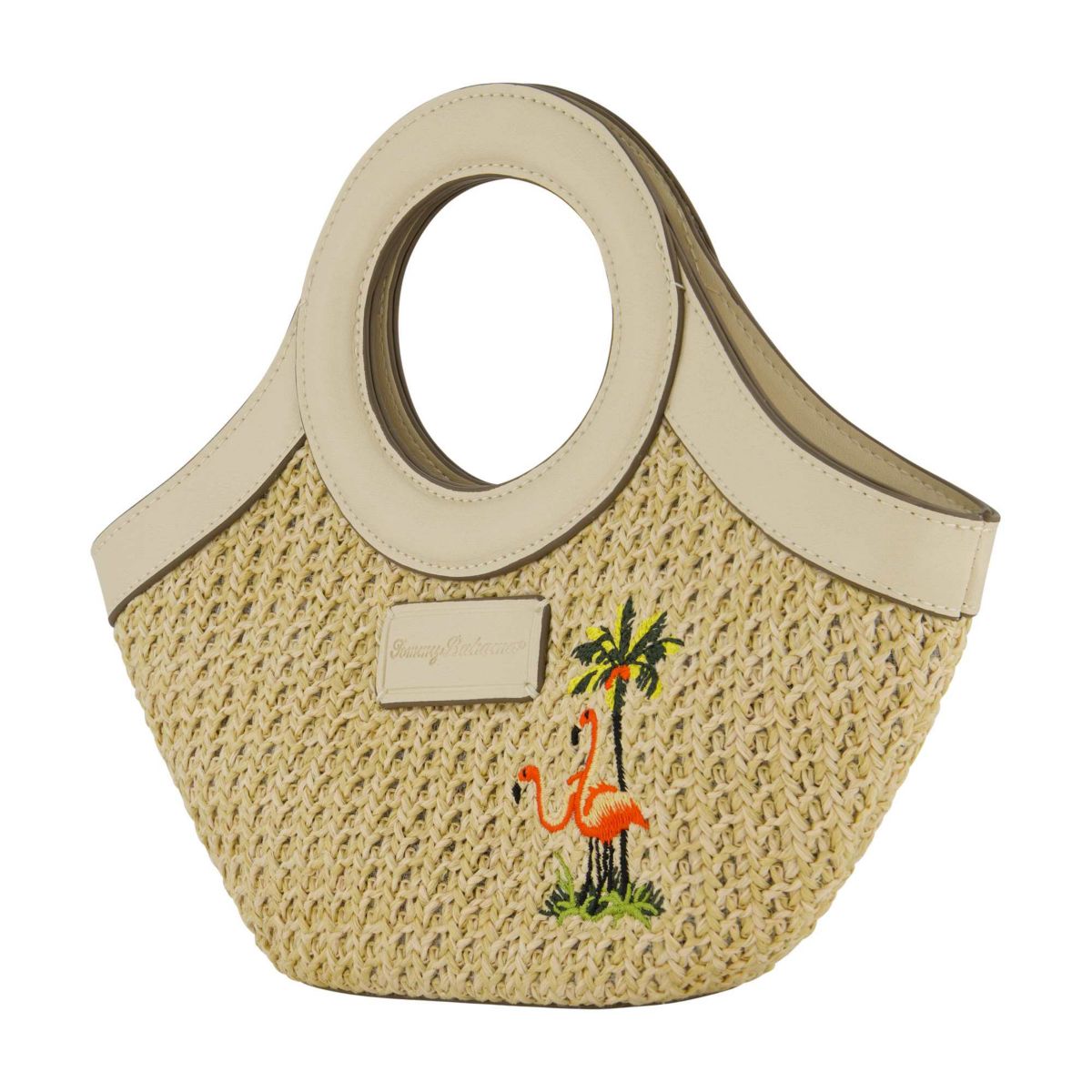 Tommy Bahama Flamingo Embroidery Mini Tote