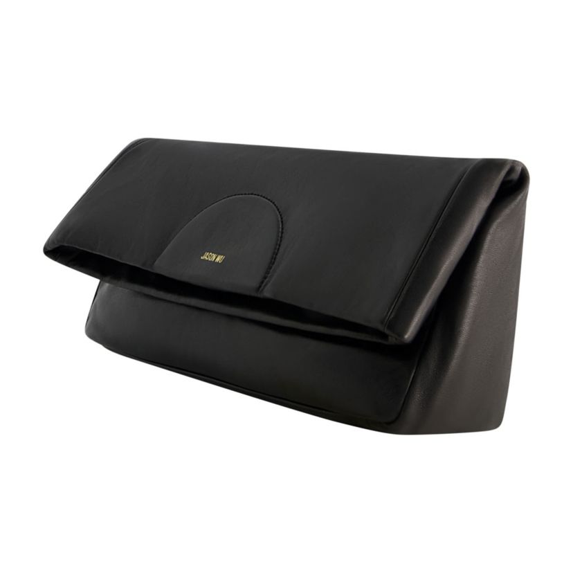 Jason Wu Elegant Fold-Over Clutch – Black