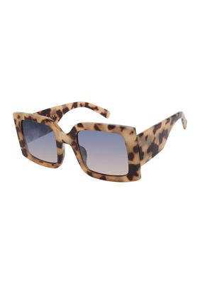 Square Tapered Tortoiseshell Sunglasses