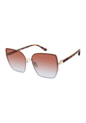 Metal Backframe Square Sunglasses