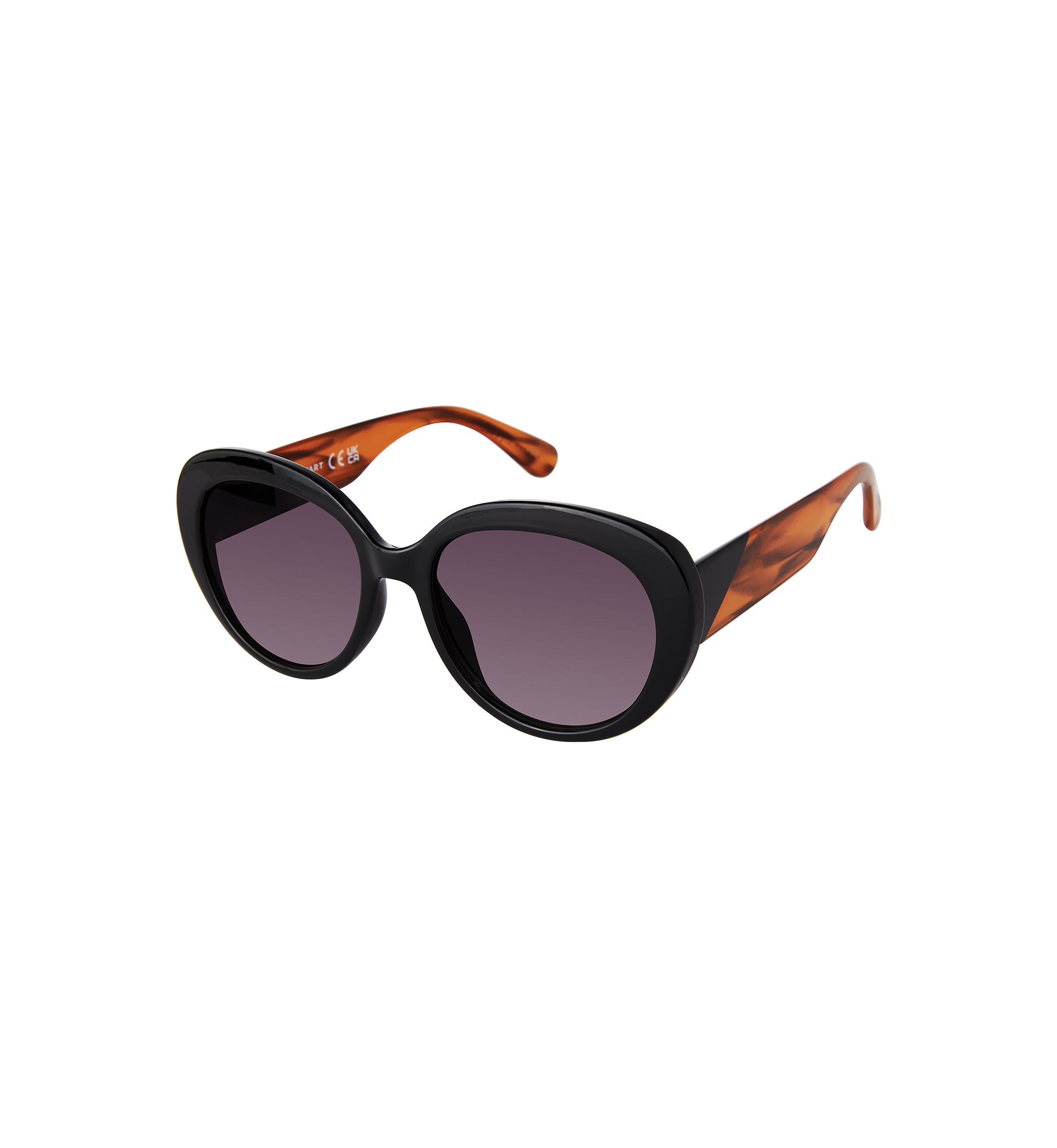 Two Tone Round Frame Sunglasses