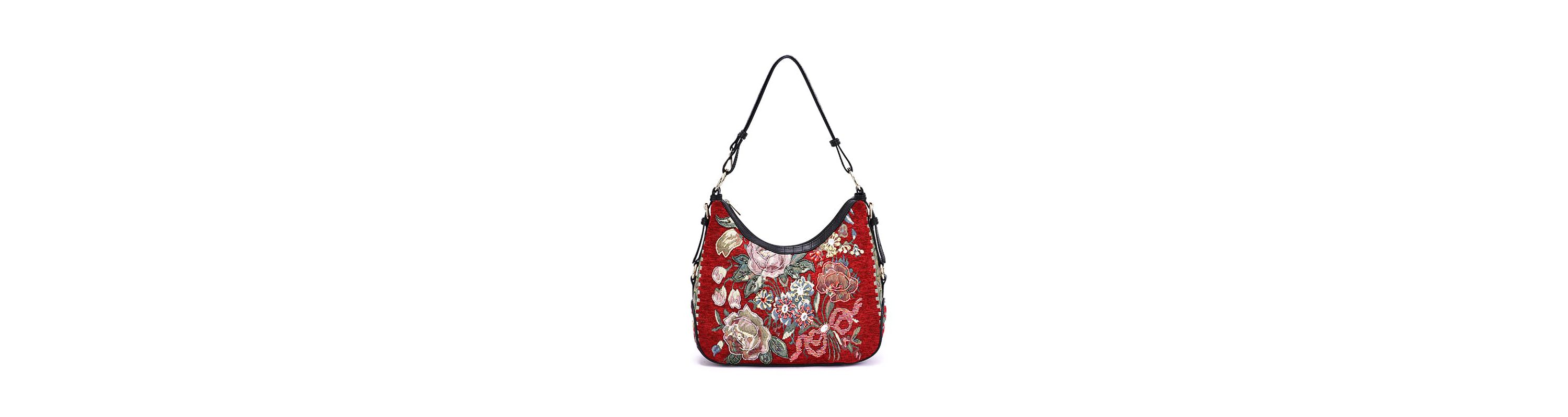 Flower Shop Beaded Hobo Bag