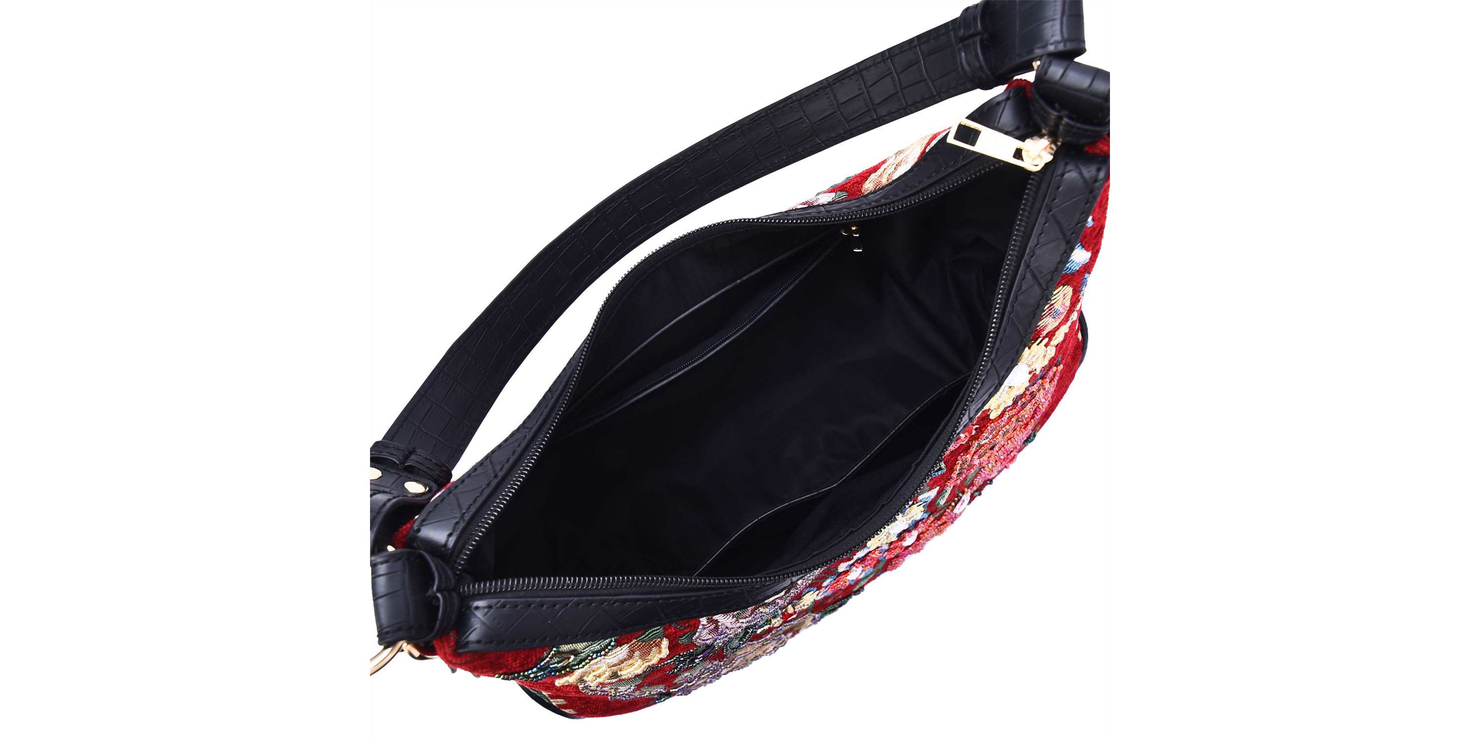 Flower Shop Beaded Hobo Bag