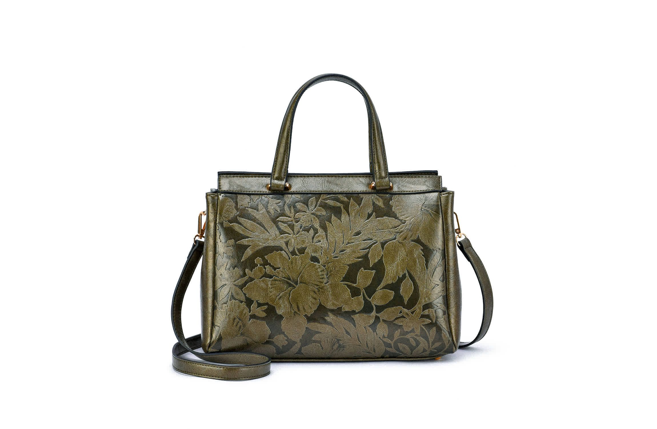 Salome Embossed Floral Satche