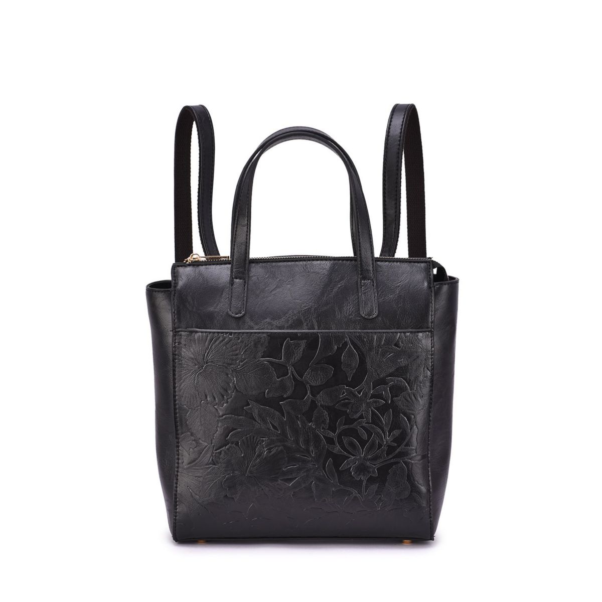 Shia Embossed Floral Convertible Backpack - Shoulder Bag
