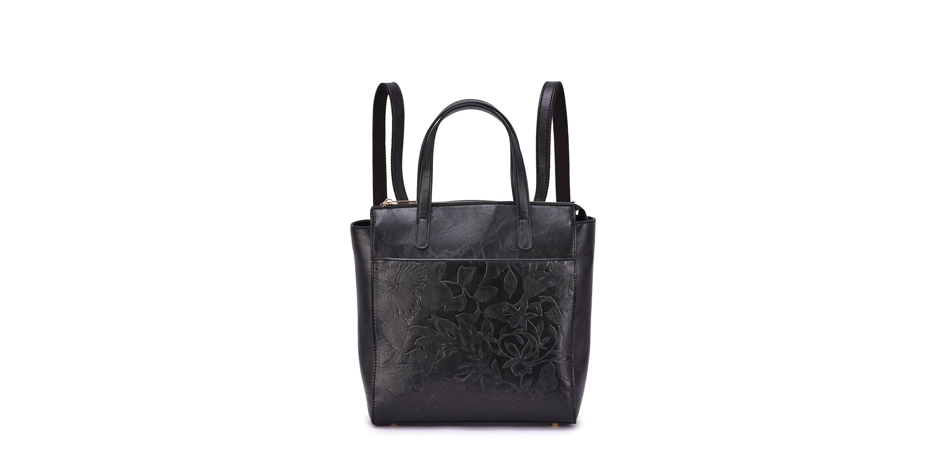 Shia Embossed Floral Convertible Backpack - Shoulder Bag